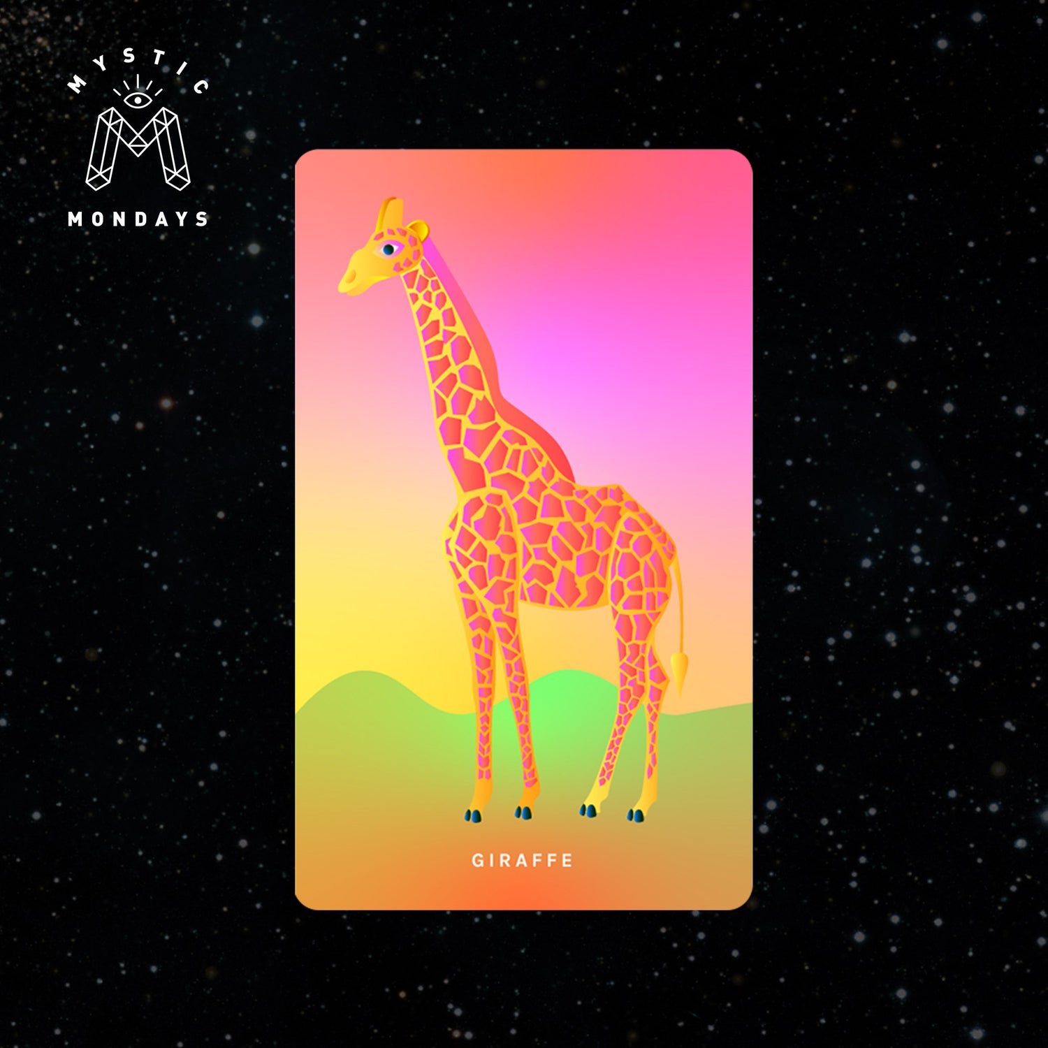Giraffe Cosmic Creatures Card Cheat Sheet Reference Guide
