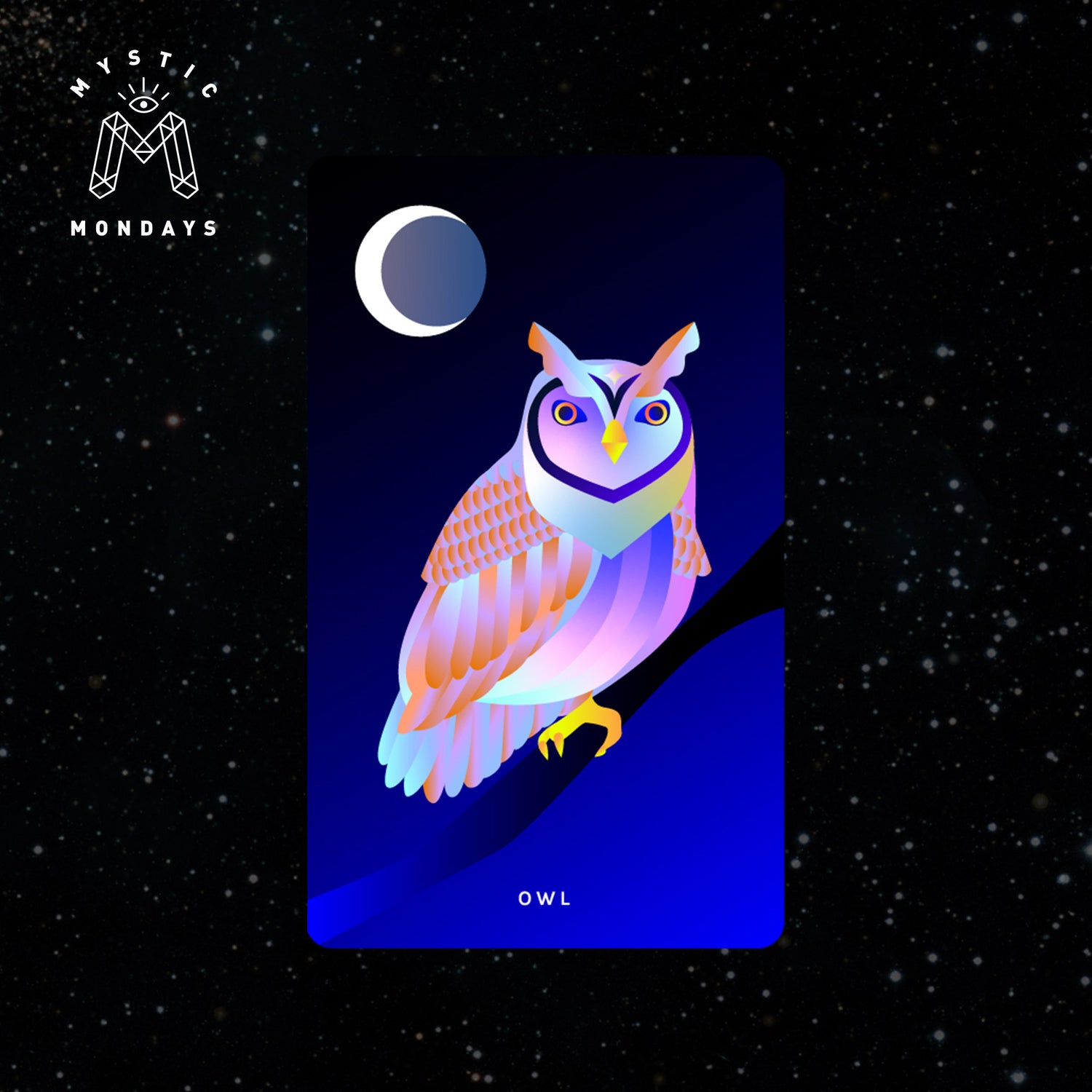 Owl Cosmic Creatures Card Cheat Sheet Reference Guide