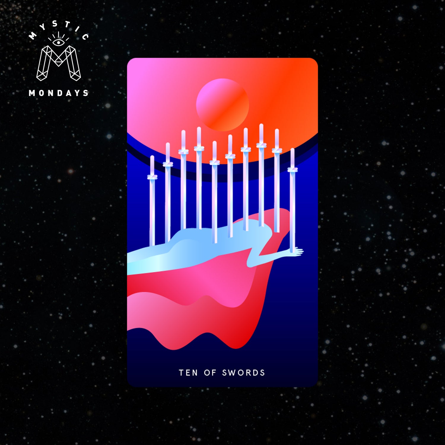 Ten of Swords Tarot Card Cheat Sheet Reference Guide