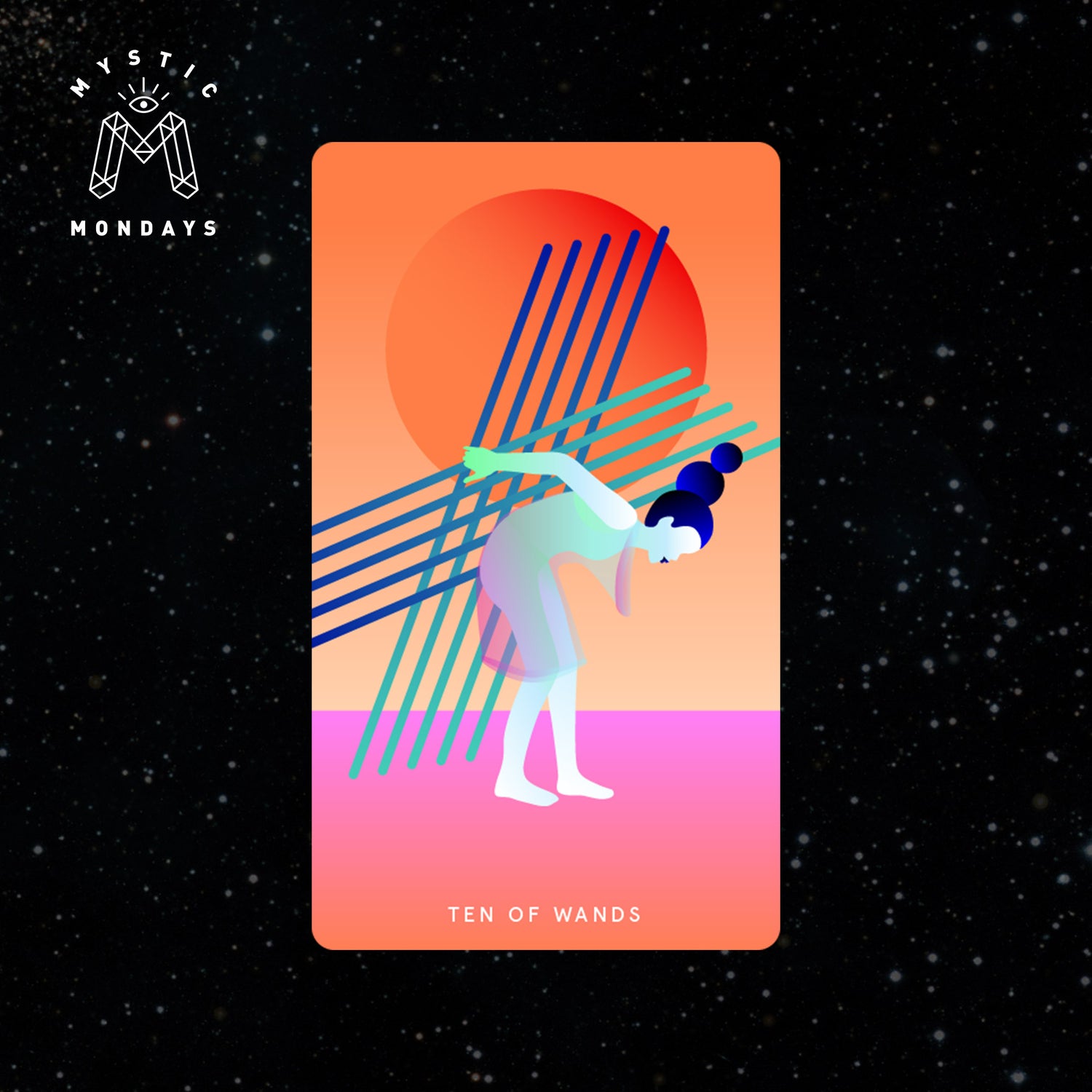 Ten of Wands Tarot Card Cheat Sheet Reference Guide