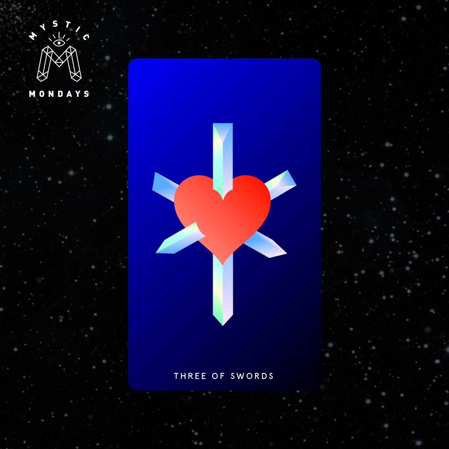 Three of Swords Tarot Card Cheat Sheet Reference Guide