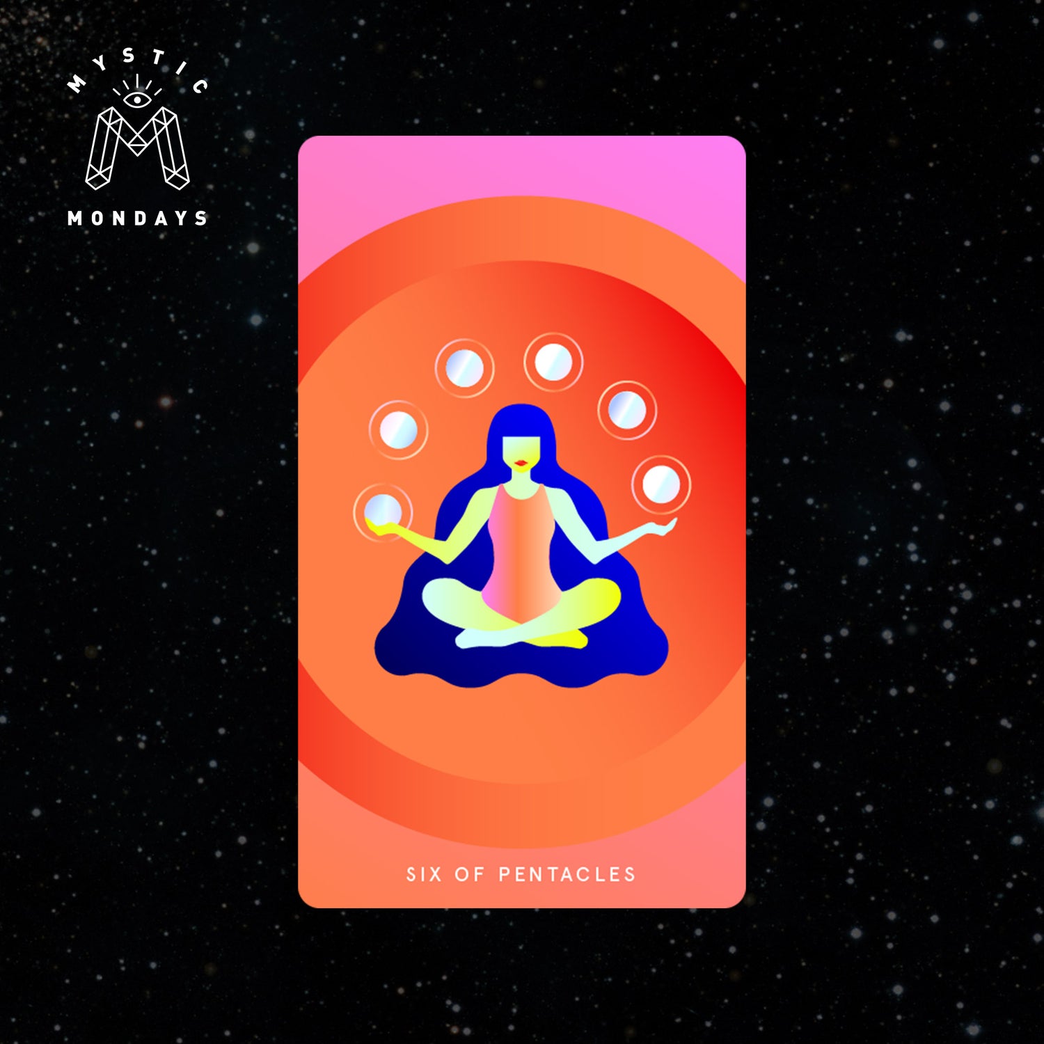 Six of Pentacles Tarot Card Cheat Sheet Reference Guide