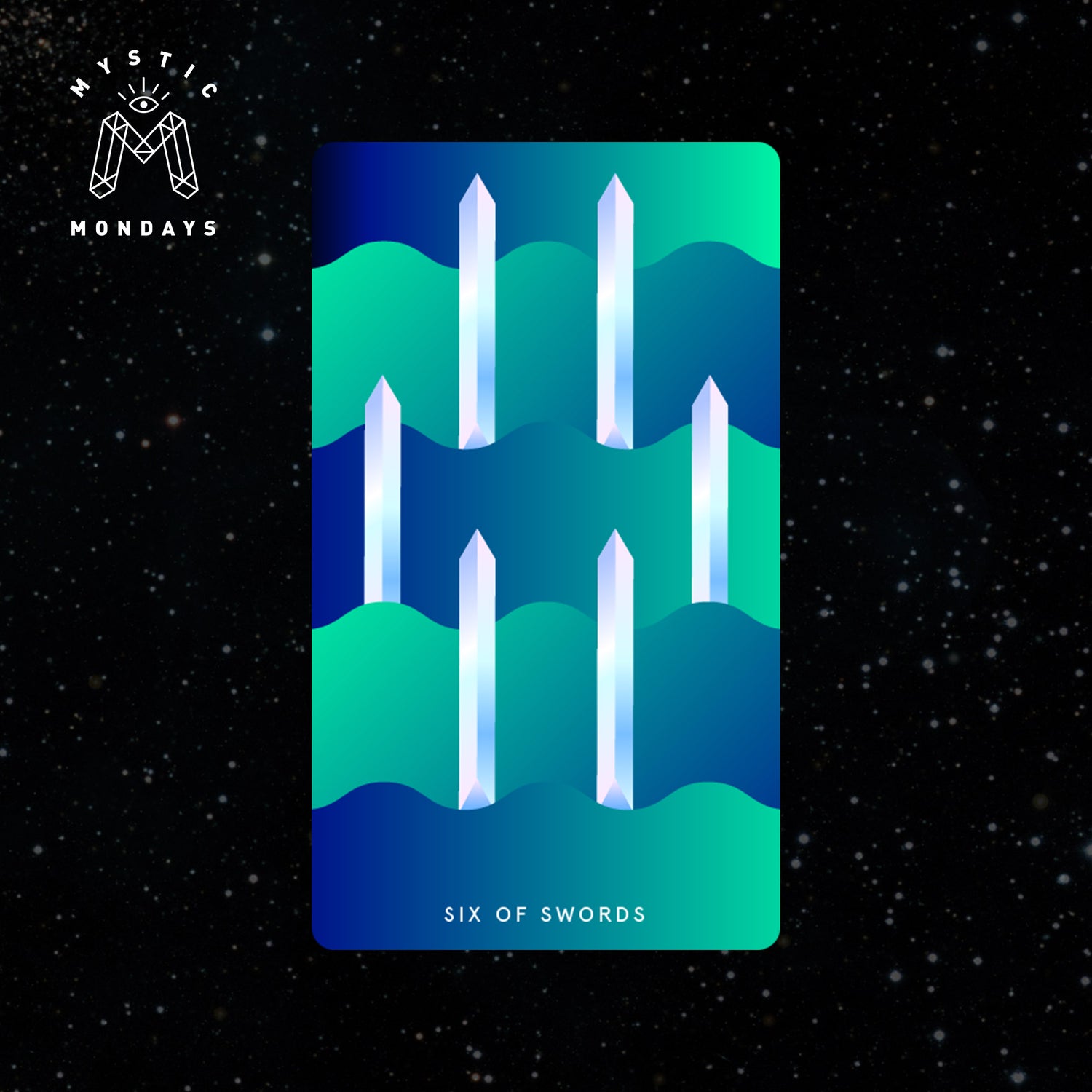 Six of Swords Tarot Card Cheat Sheet Reference Guide