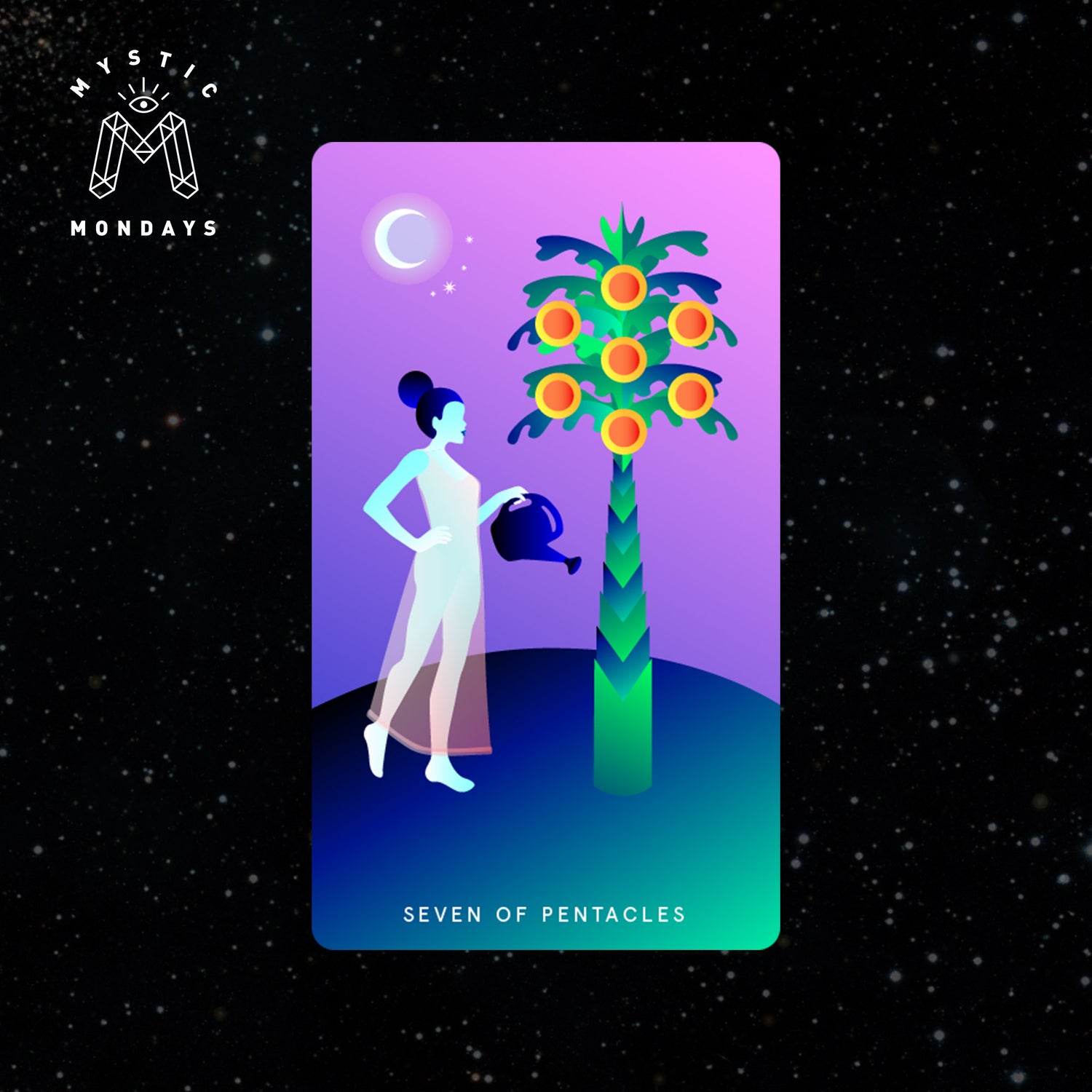 Seven of Pentacles Tarot Card Cheat Sheet Reference Guide