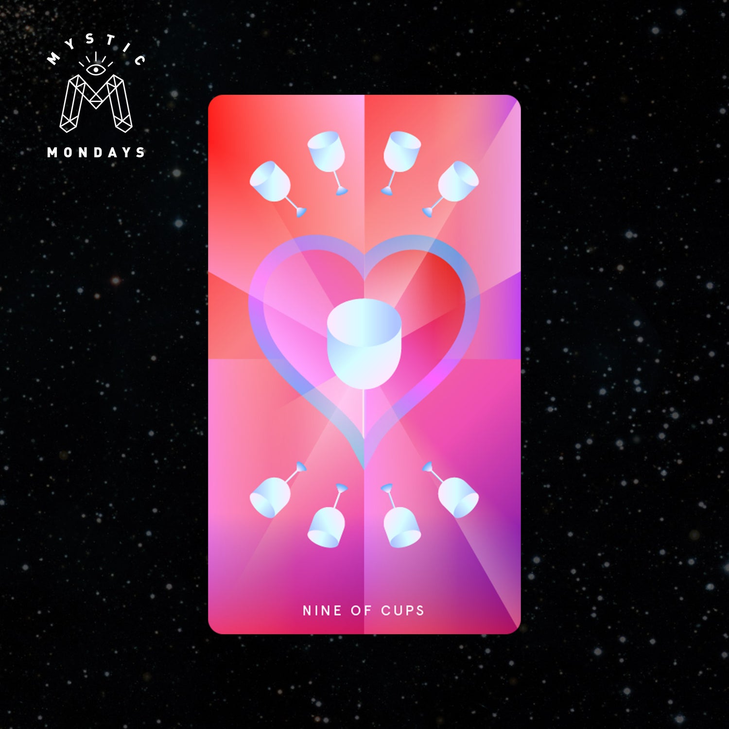 Nine of Cups Tarot Card Cheat Sheet Reference Guide