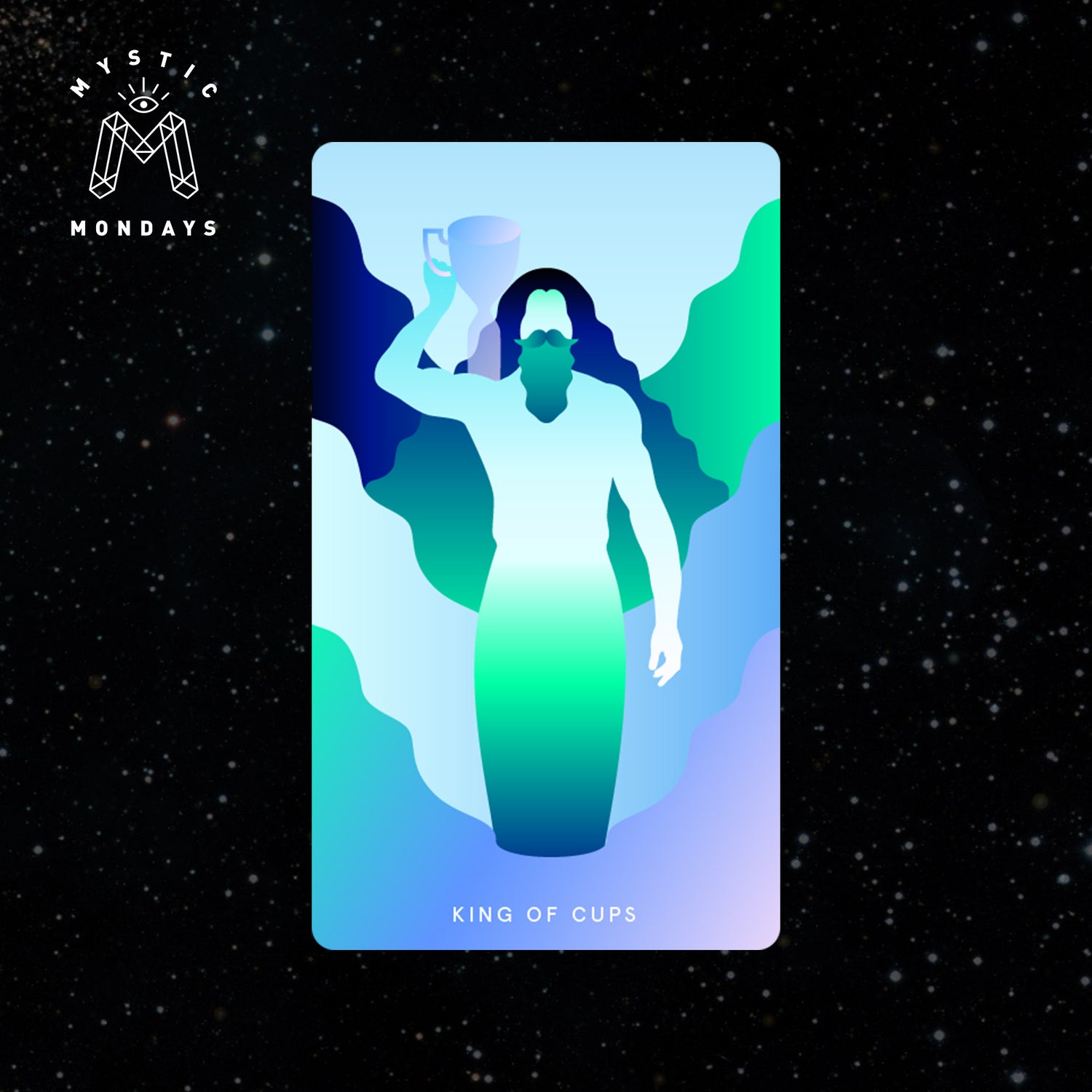 King of Cups Tarot Card Cheat Sheet Reference Guide