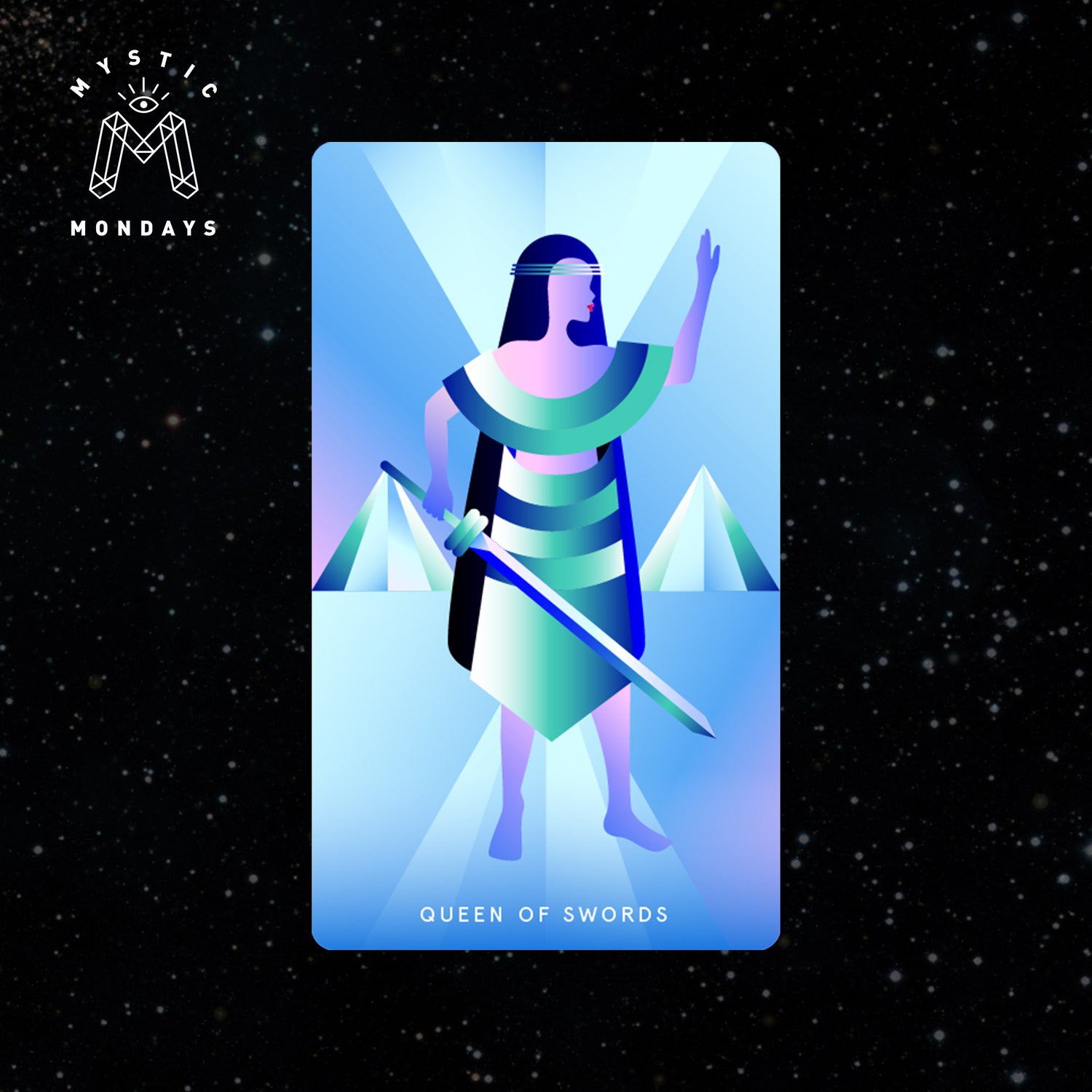 Queen of Swords Tarot Card Cheat Sheet Reference Guide