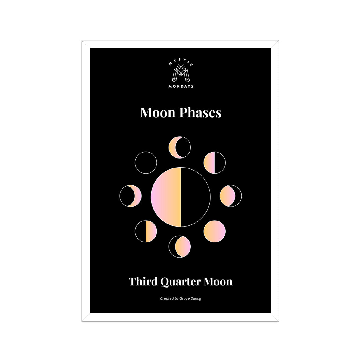 Third Quarter Moon Print