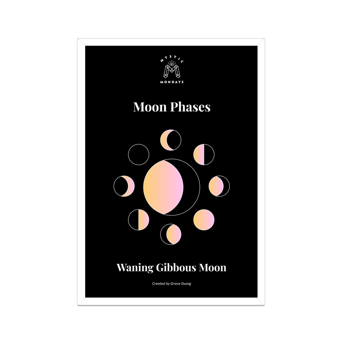 Waning Gibbous Moon Print