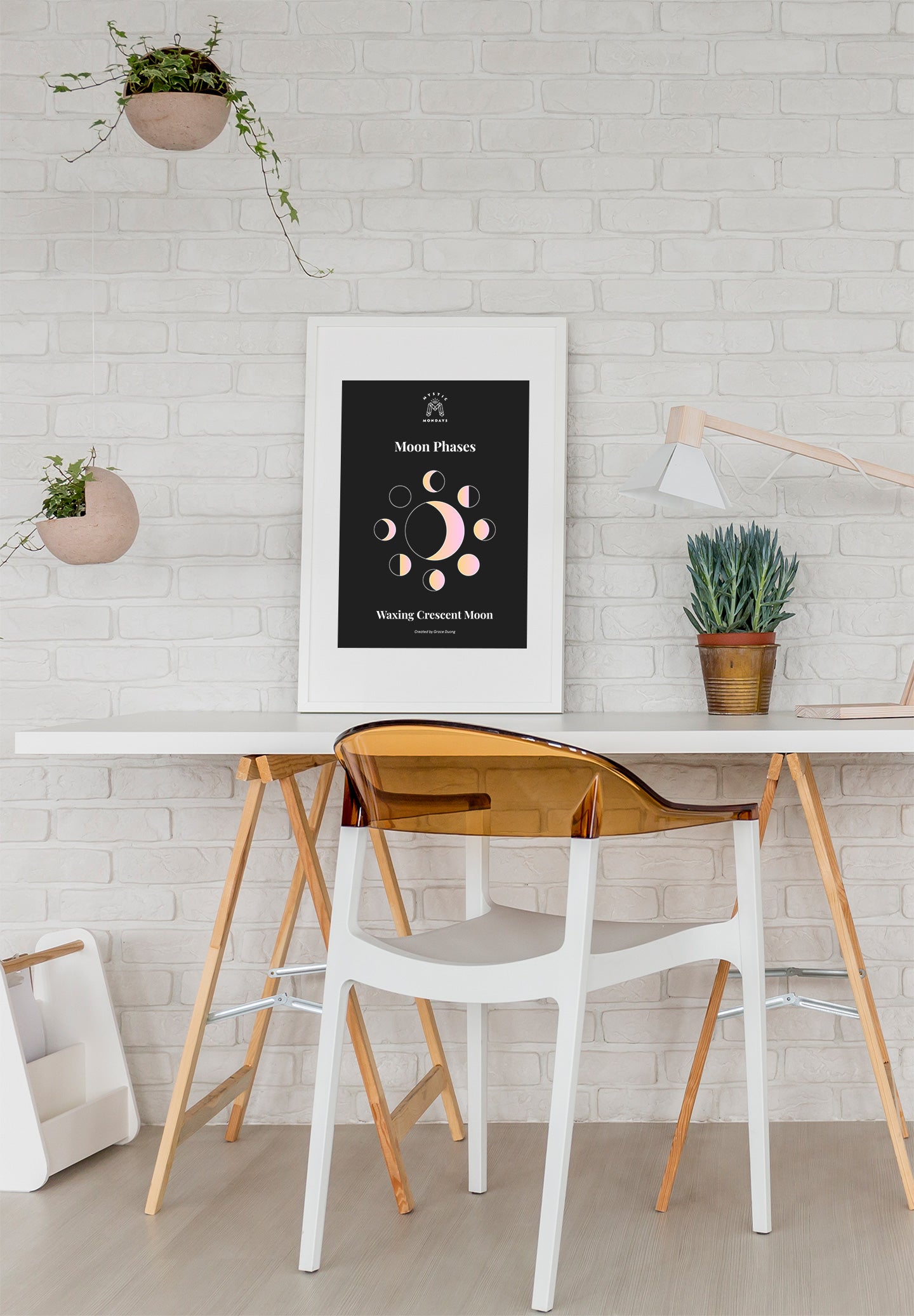 Waxing Crescent Moon Print