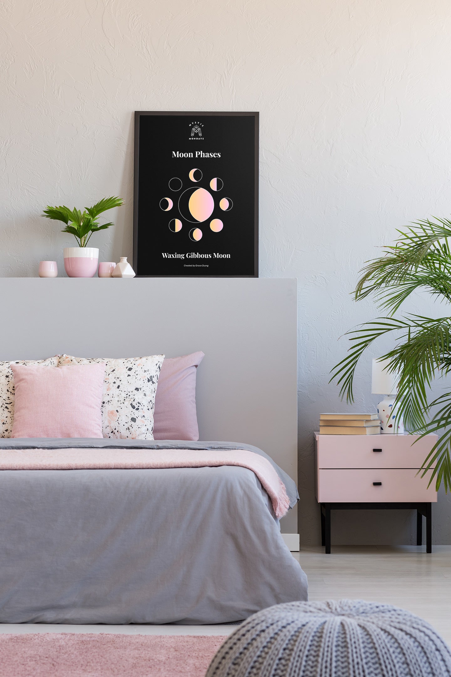 Waxing Gibbous Moon Print