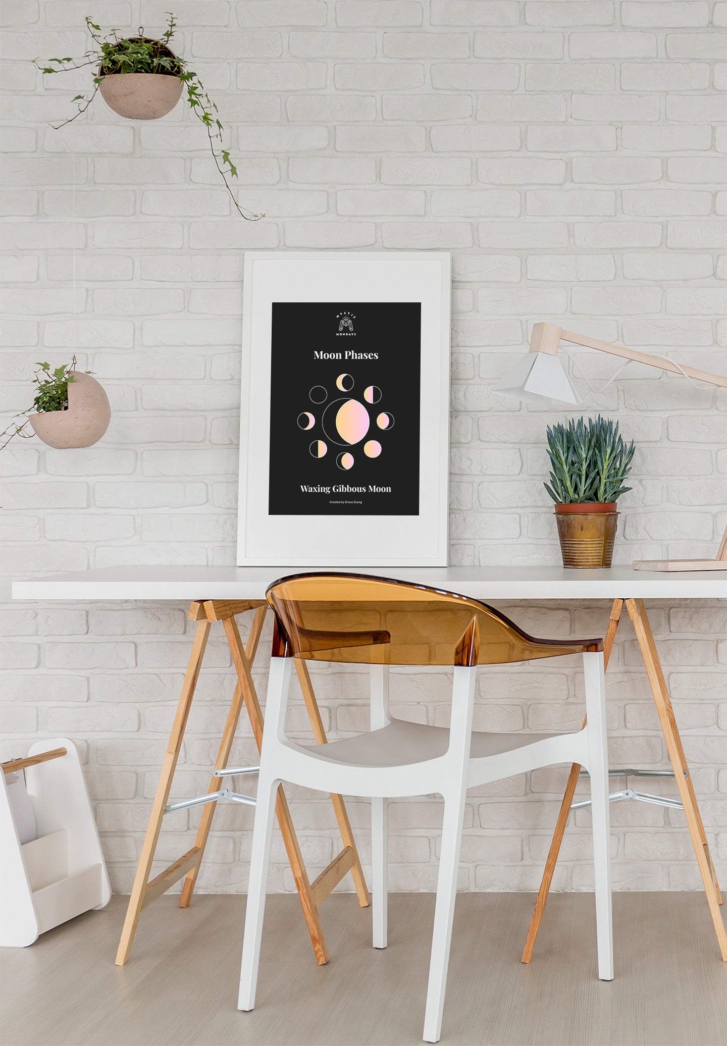 Waxing Gibbous Moon Print