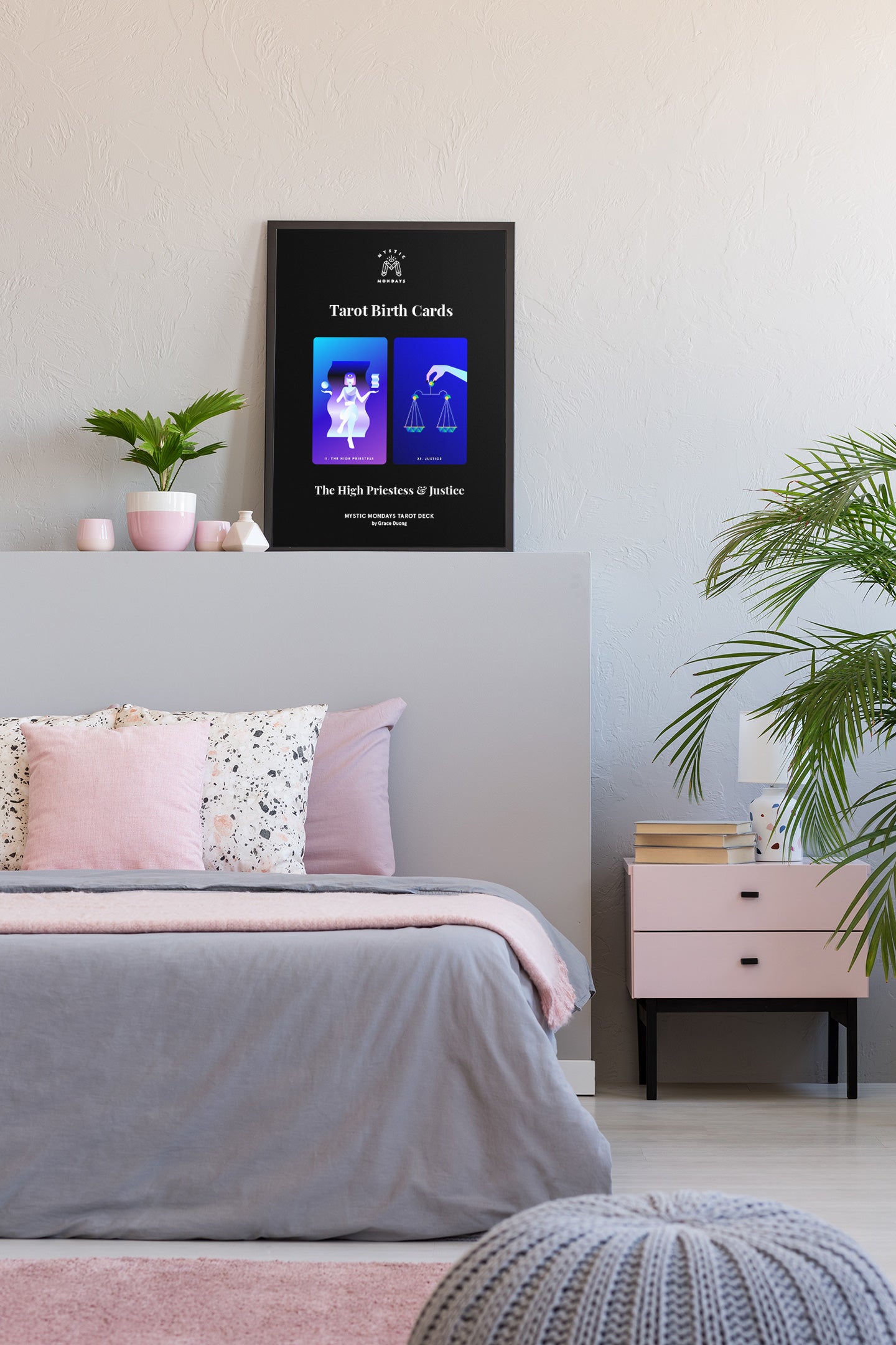 The High Priestess and Justice Print