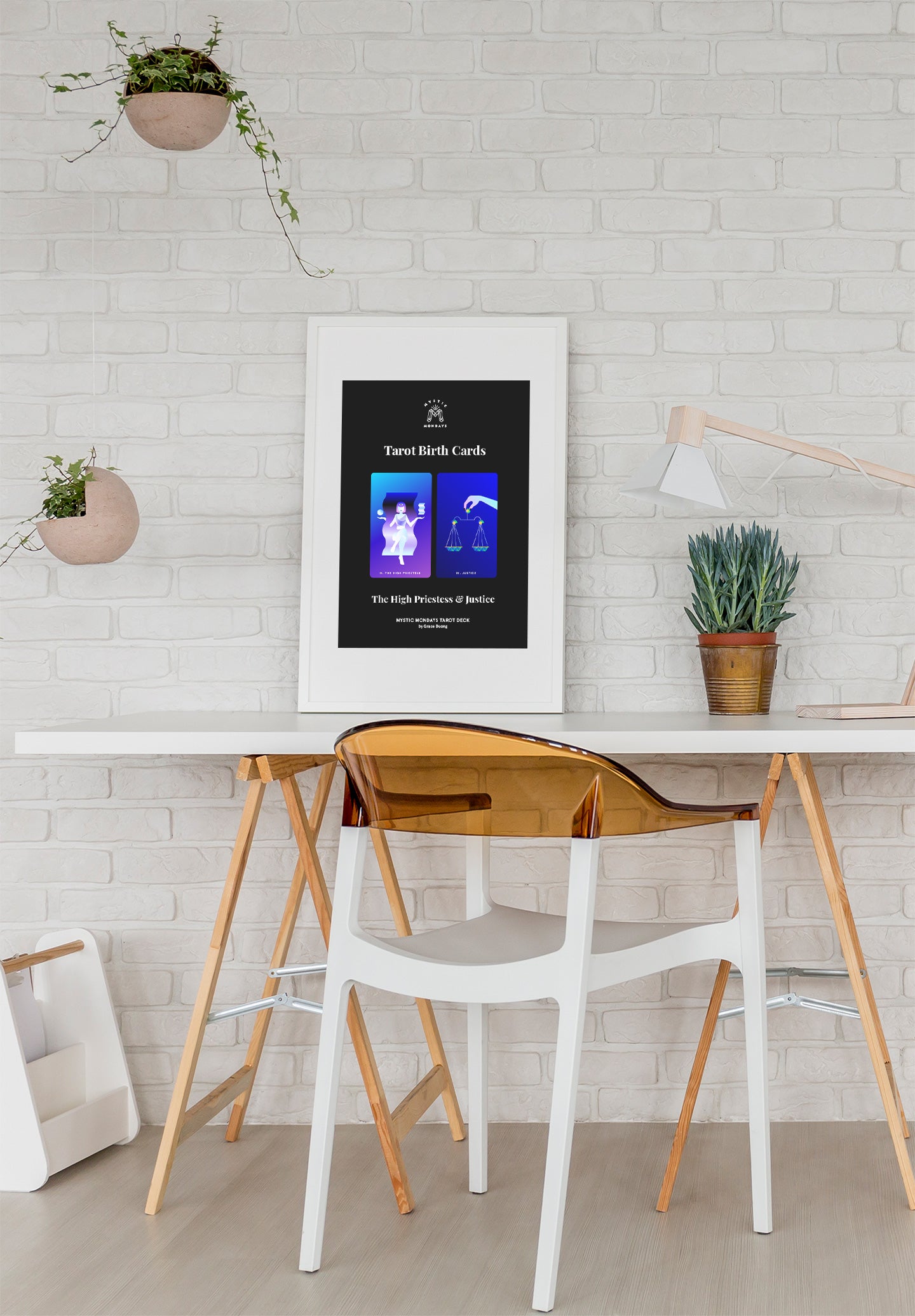 The High Priestess and Justice Print