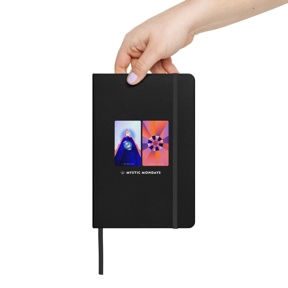 The Magician and Wheel of Fortune Hardcover Journal