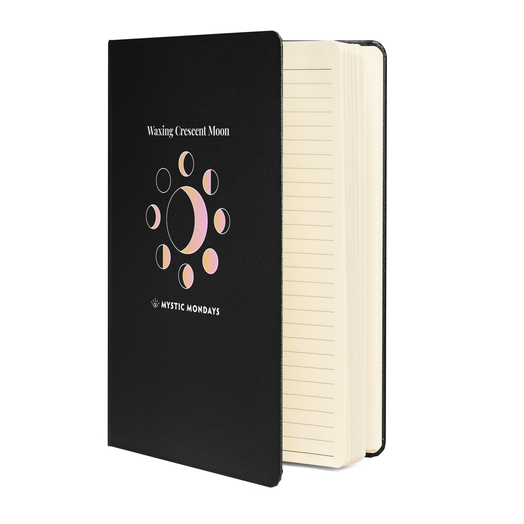 Waxing Crescent Moon Hardcover Journal