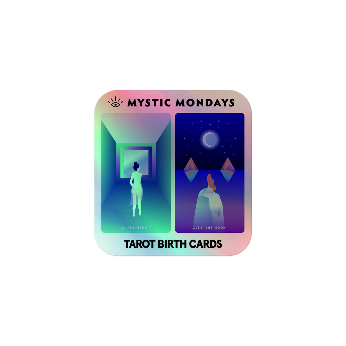 The Hermit and The Moon Holo Sticker