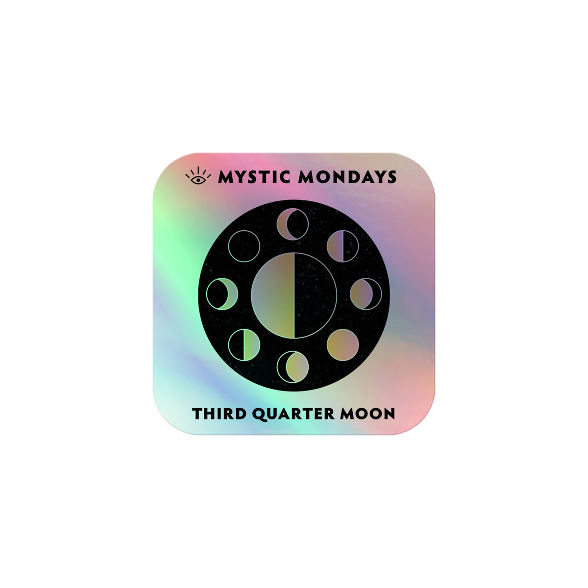 Third Quarter Moon Holo Sticker