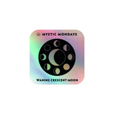 Waning Crescent Moon Holo Sticker