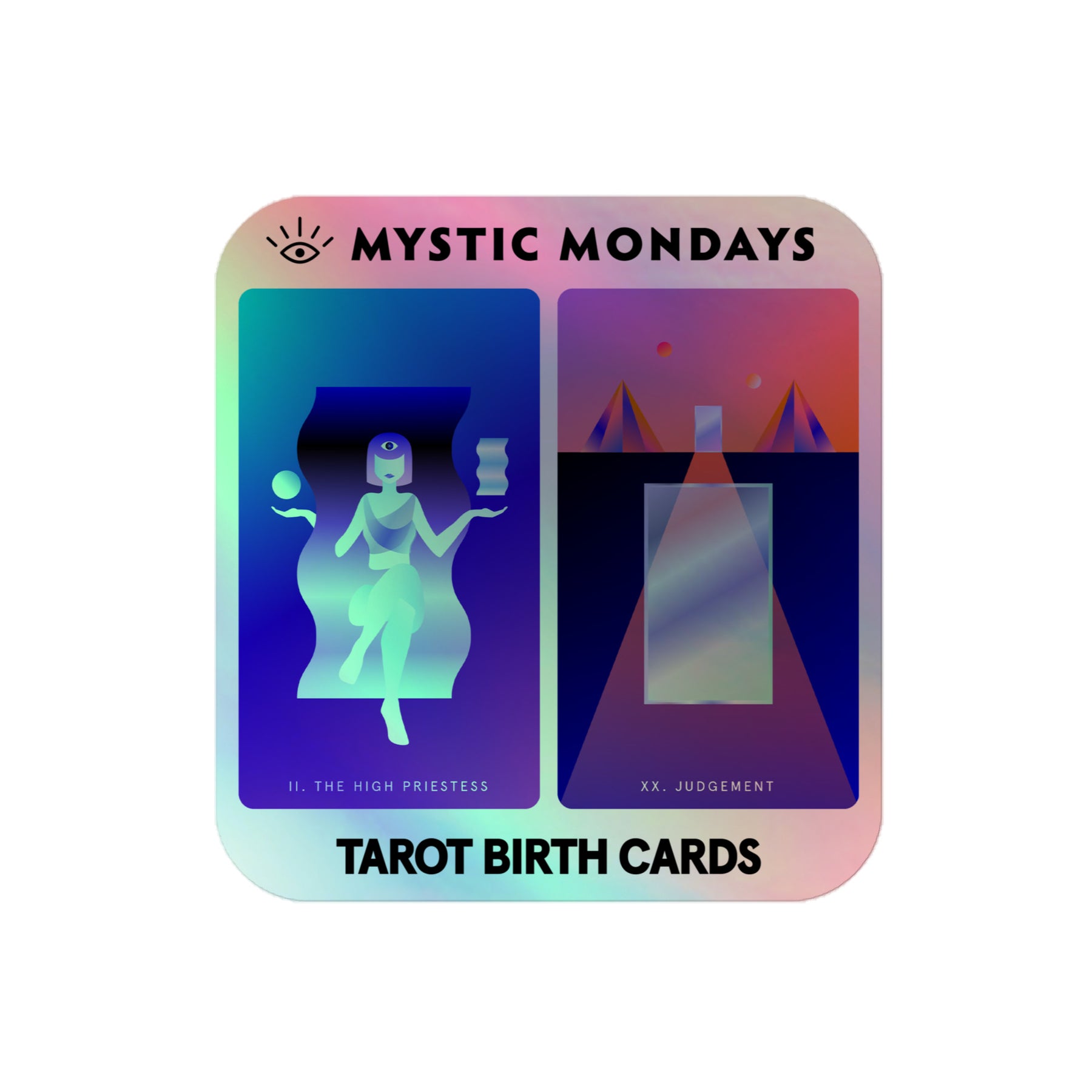 The High Priestess and Judgement Holo Sticker