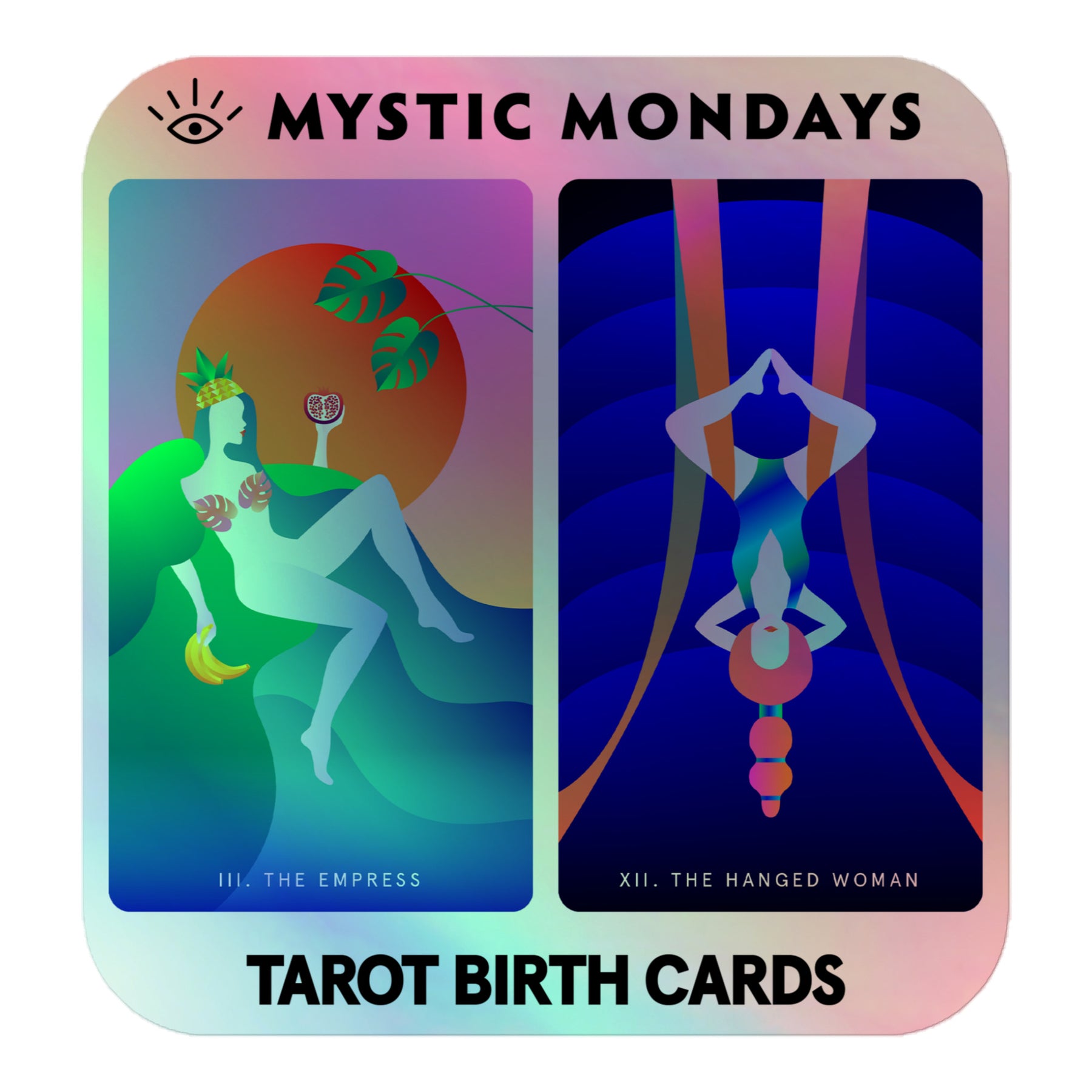 The Empress and The Hanged Woman Holo Sticker