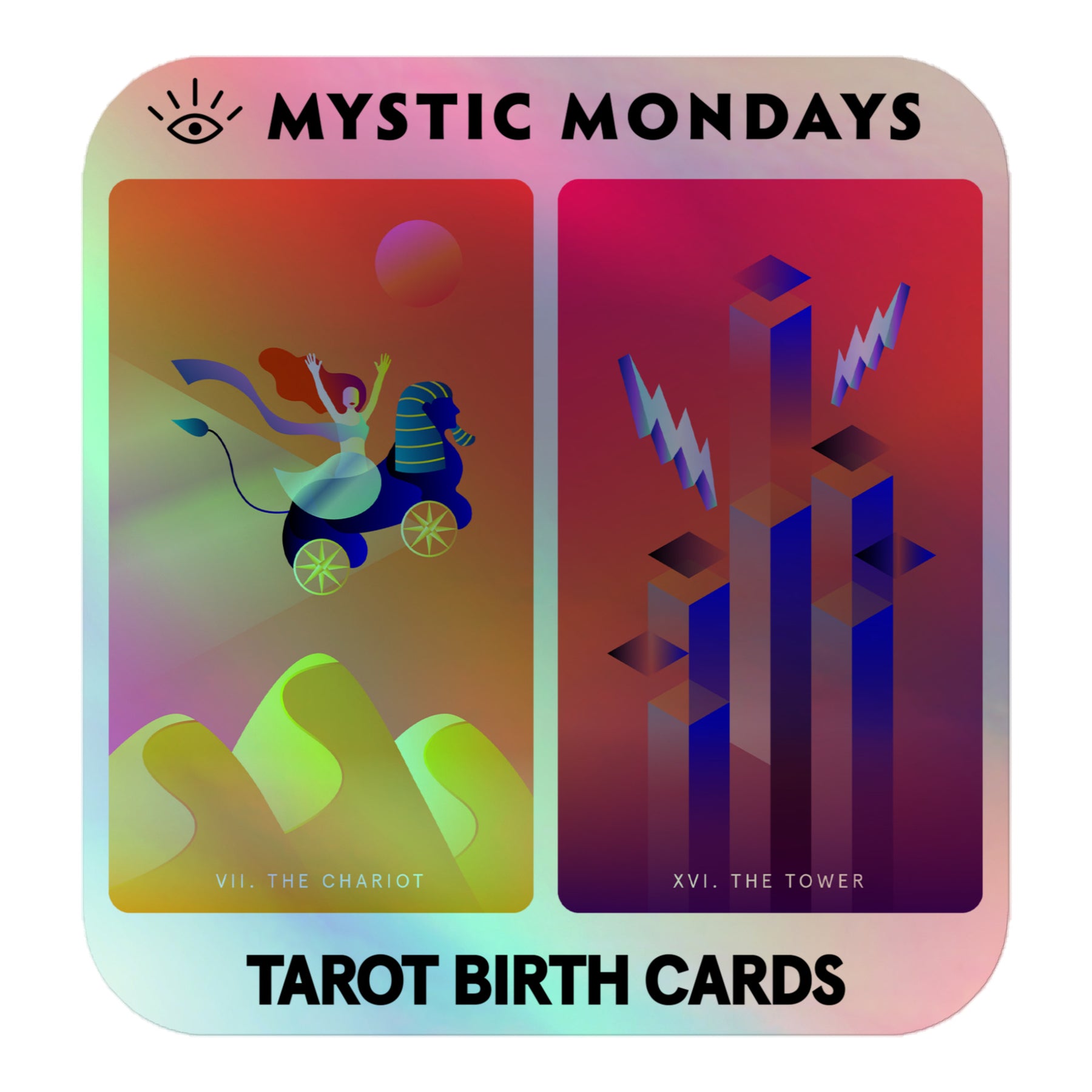 The Chariot and The Tower Holo Sticker