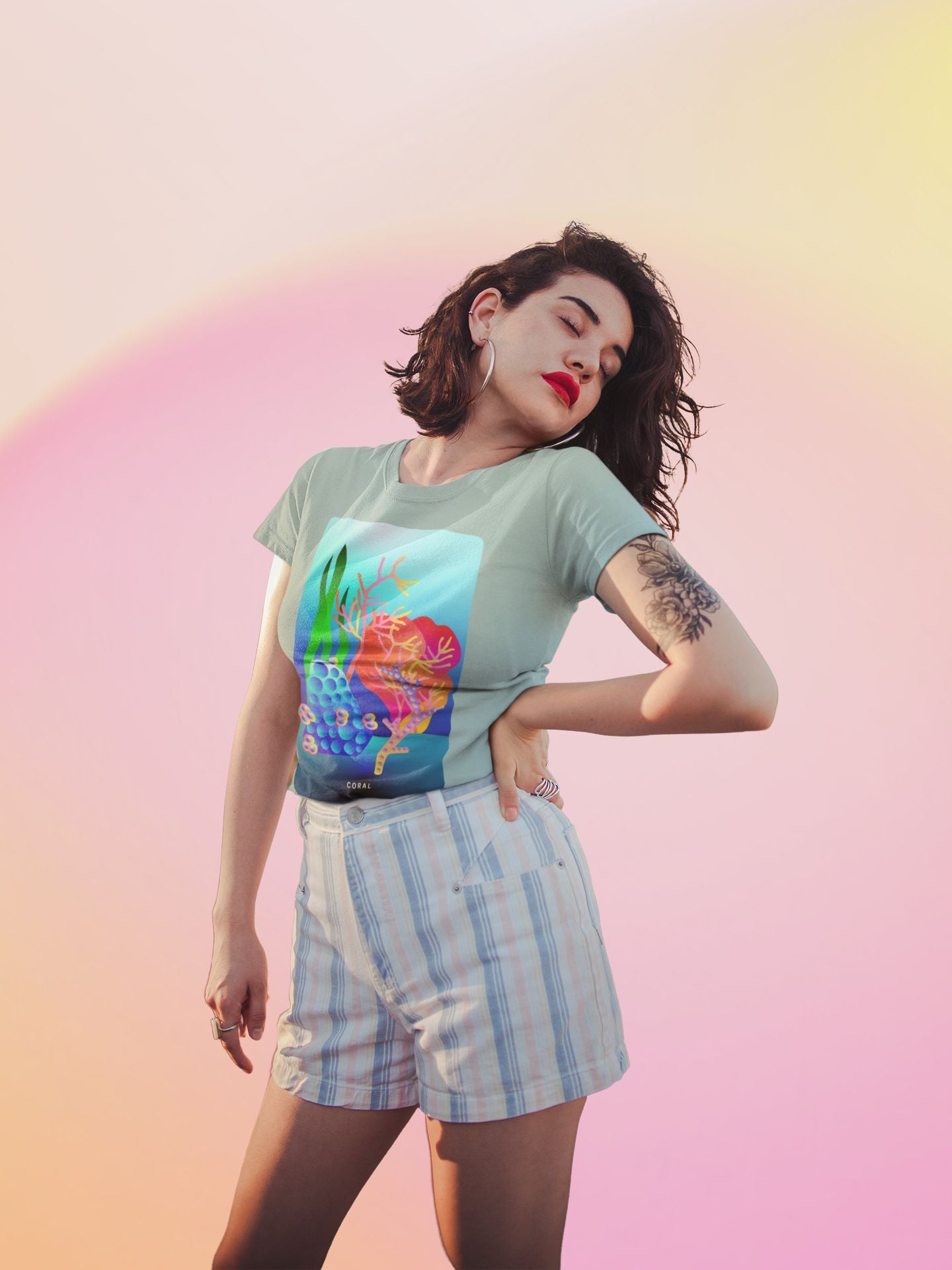 Coral T-shirt