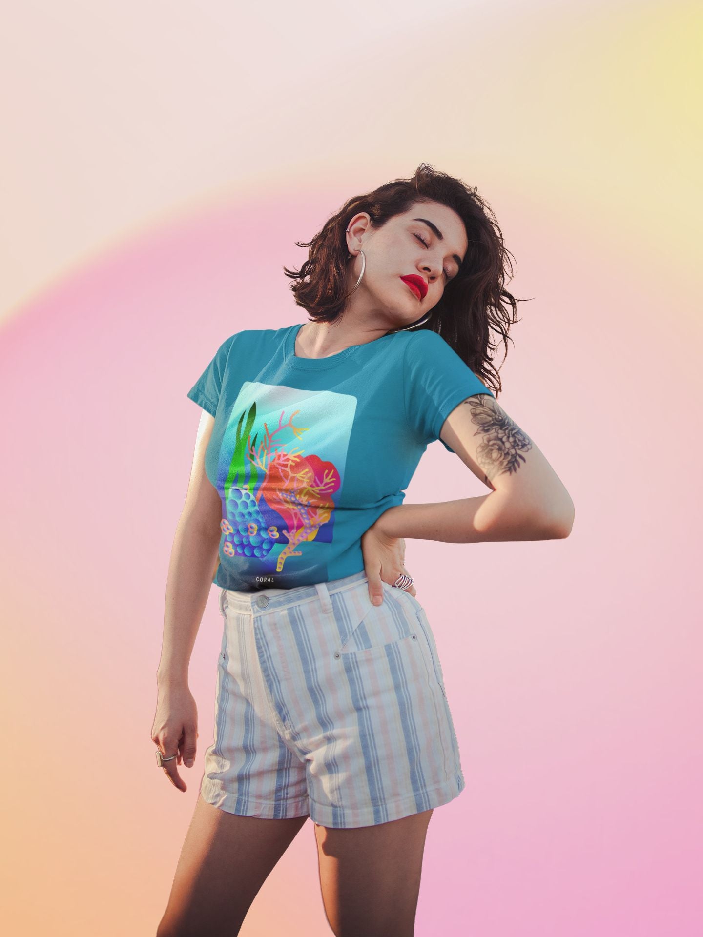 Coral T-shirt