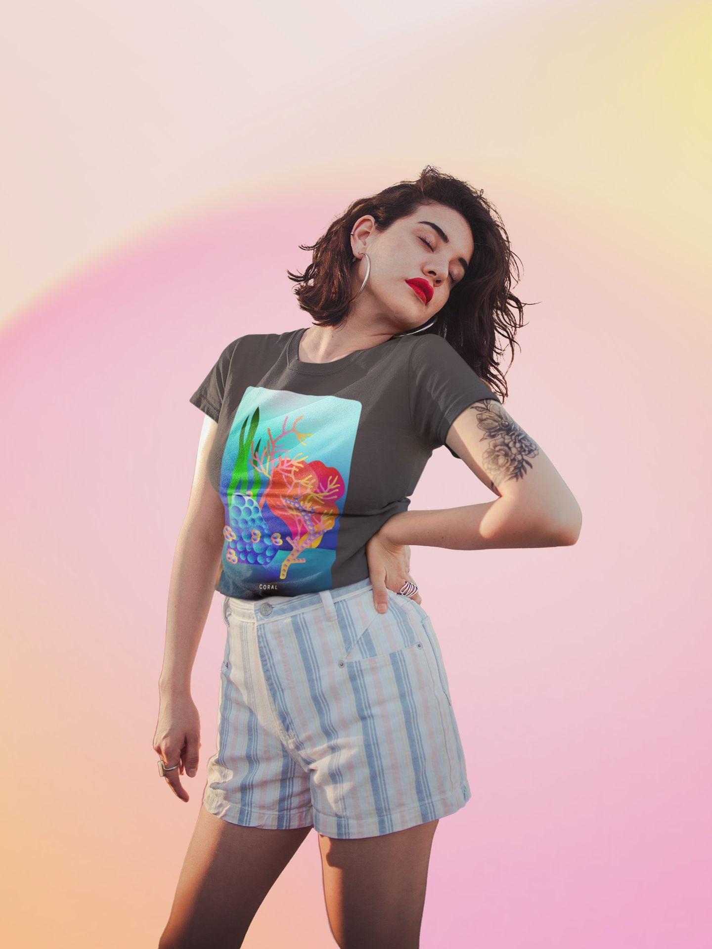 Coral T-shirt