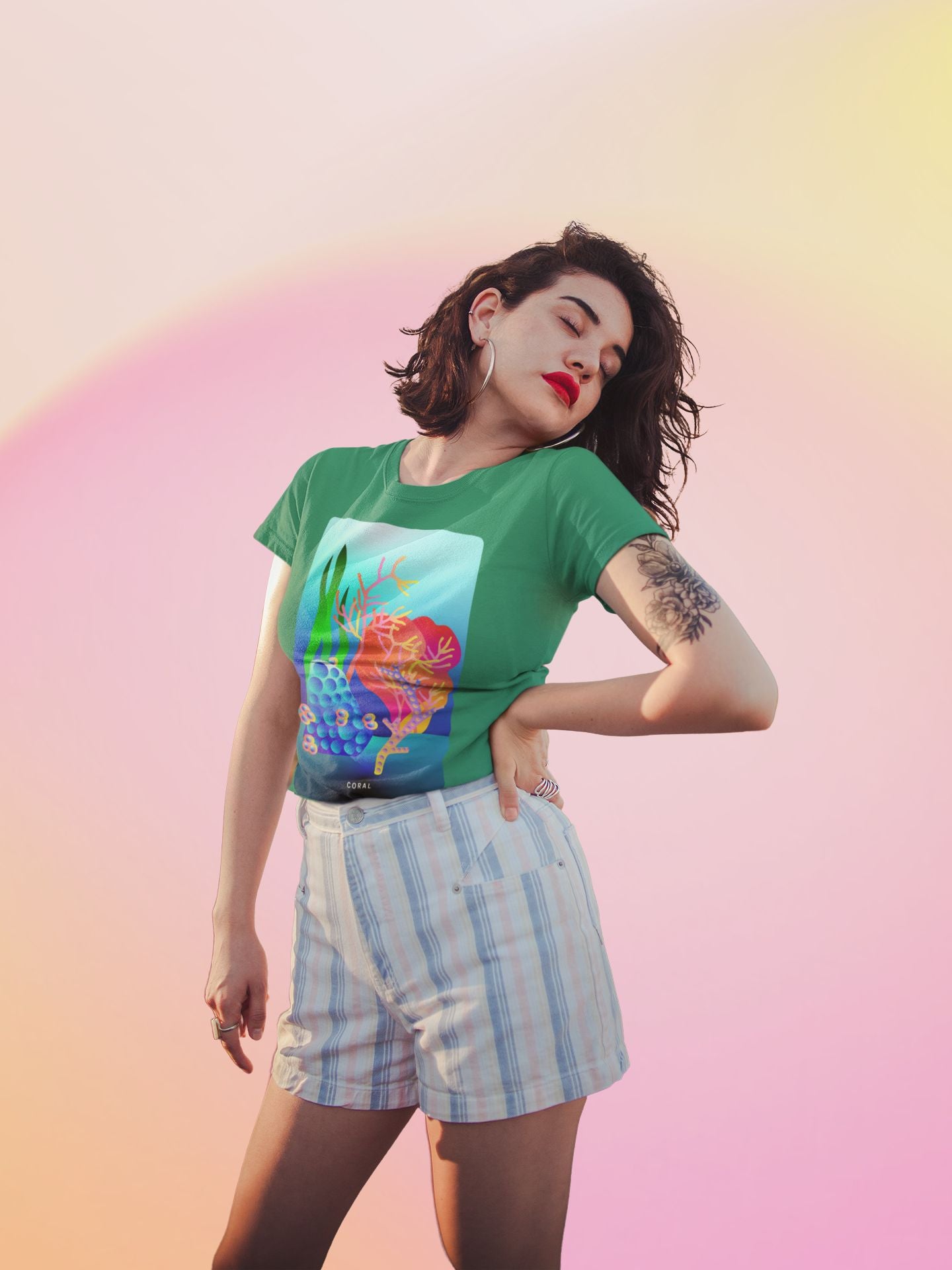Coral T-shirt