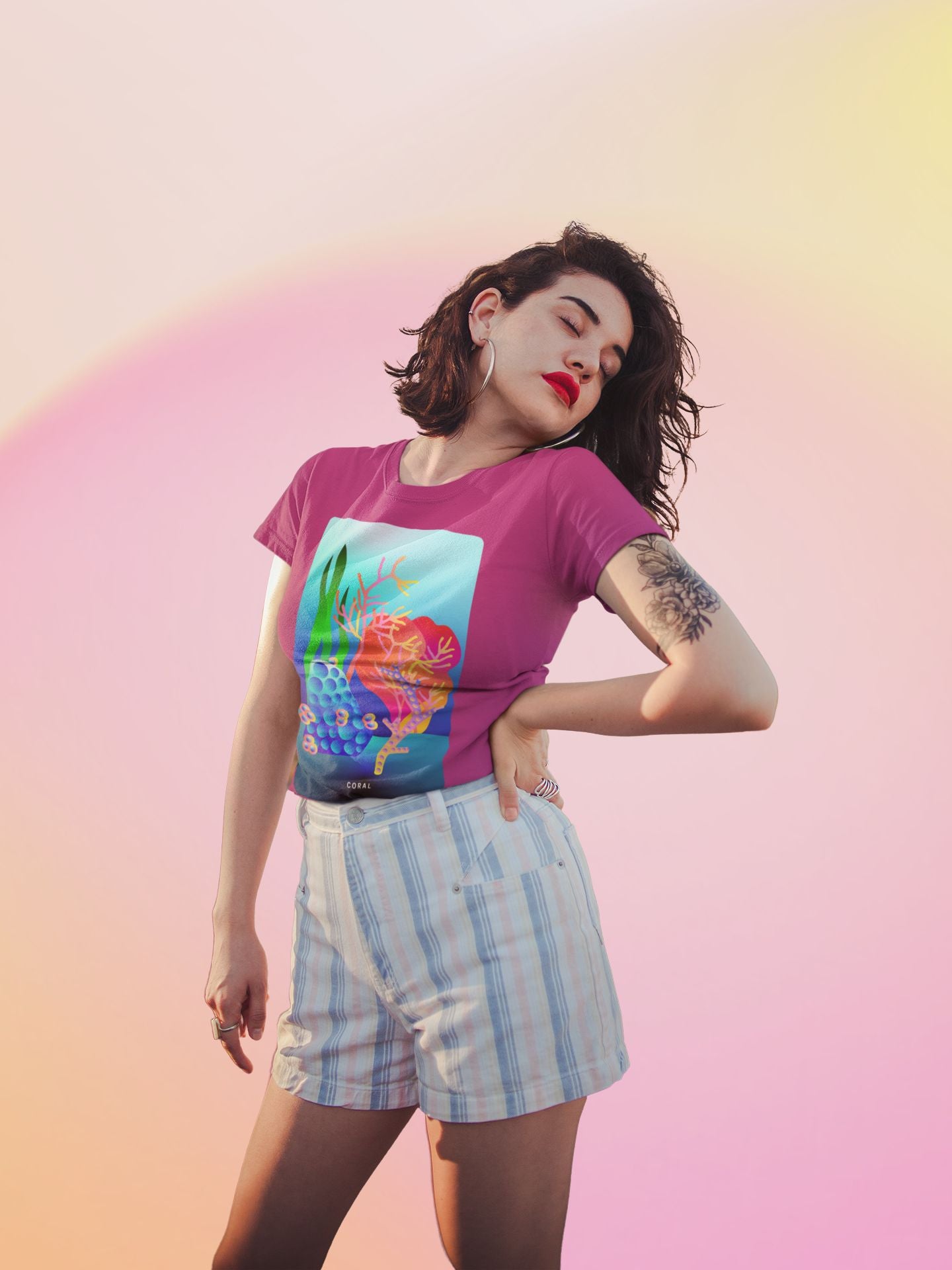 Coral T-shirt