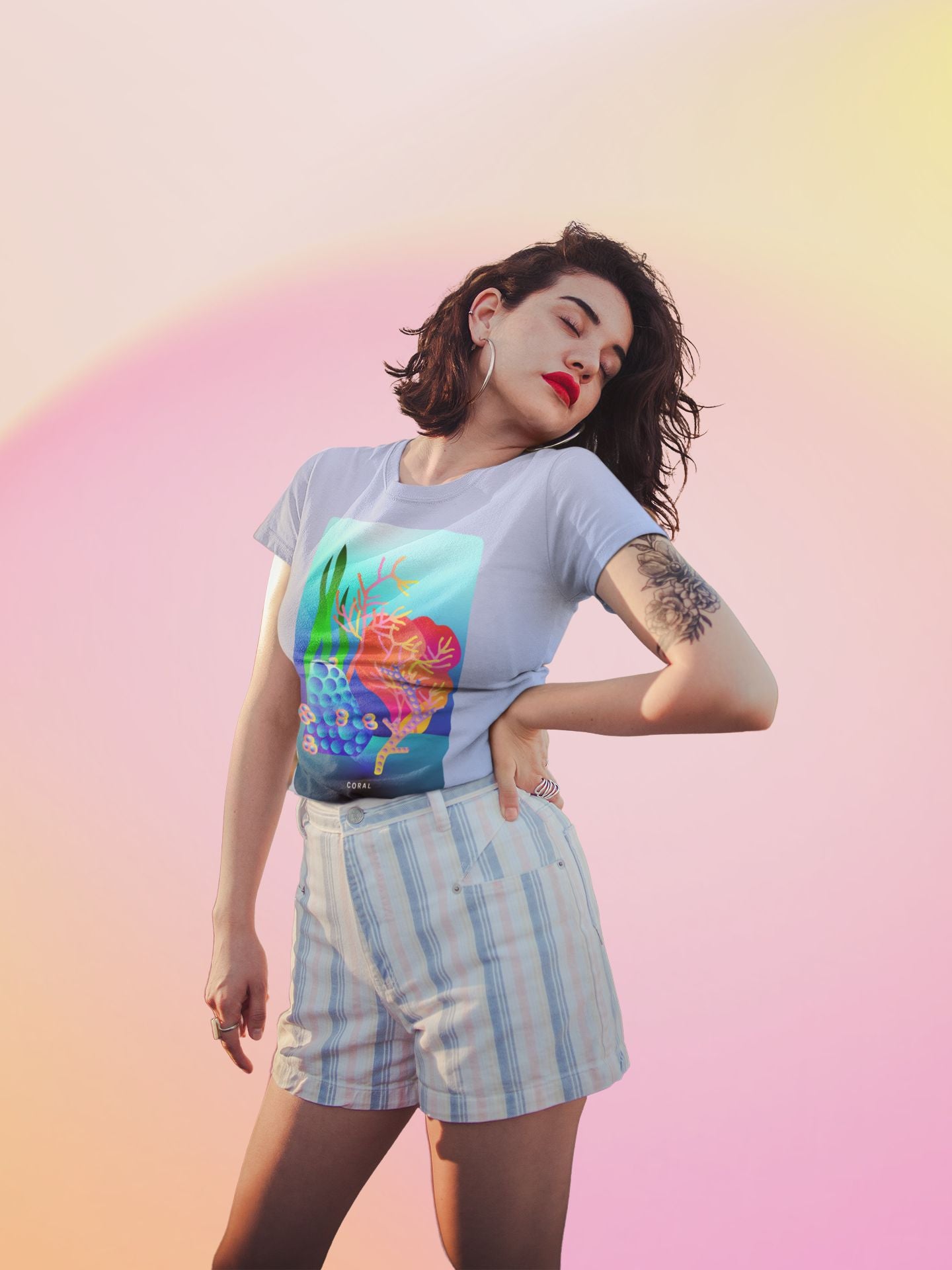 Coral T-shirt