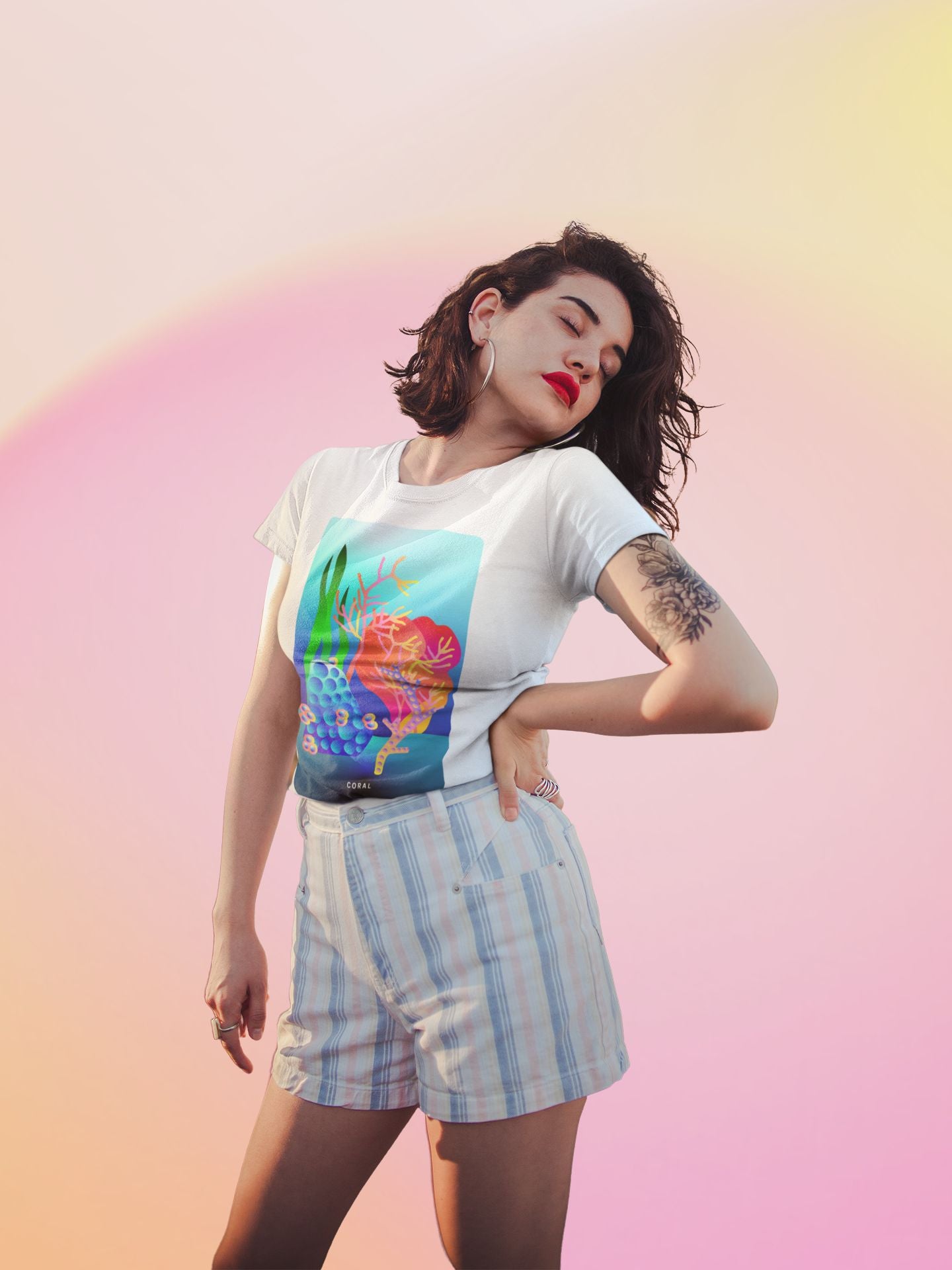 Coral T-shirt