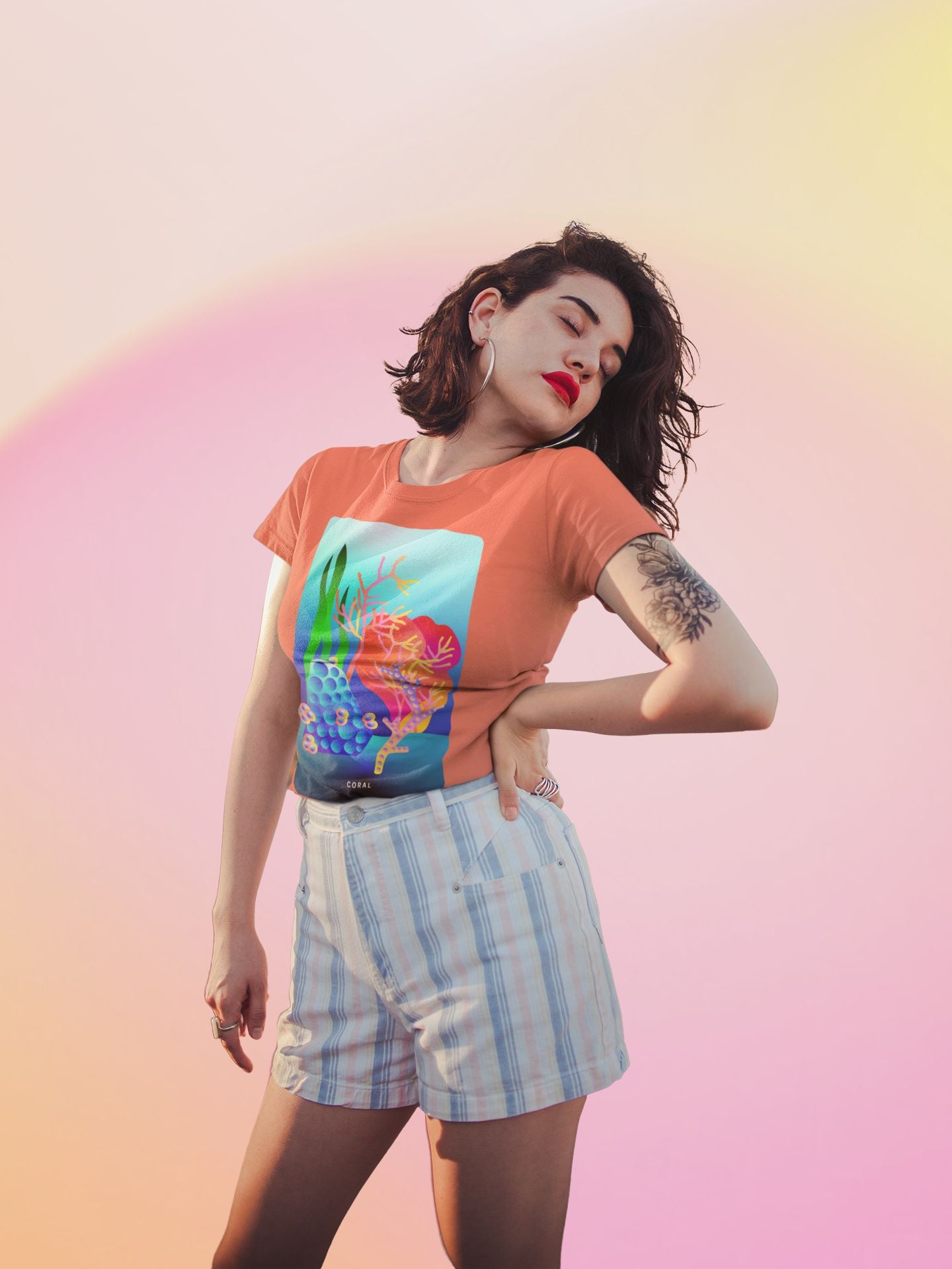 Coral T-shirt