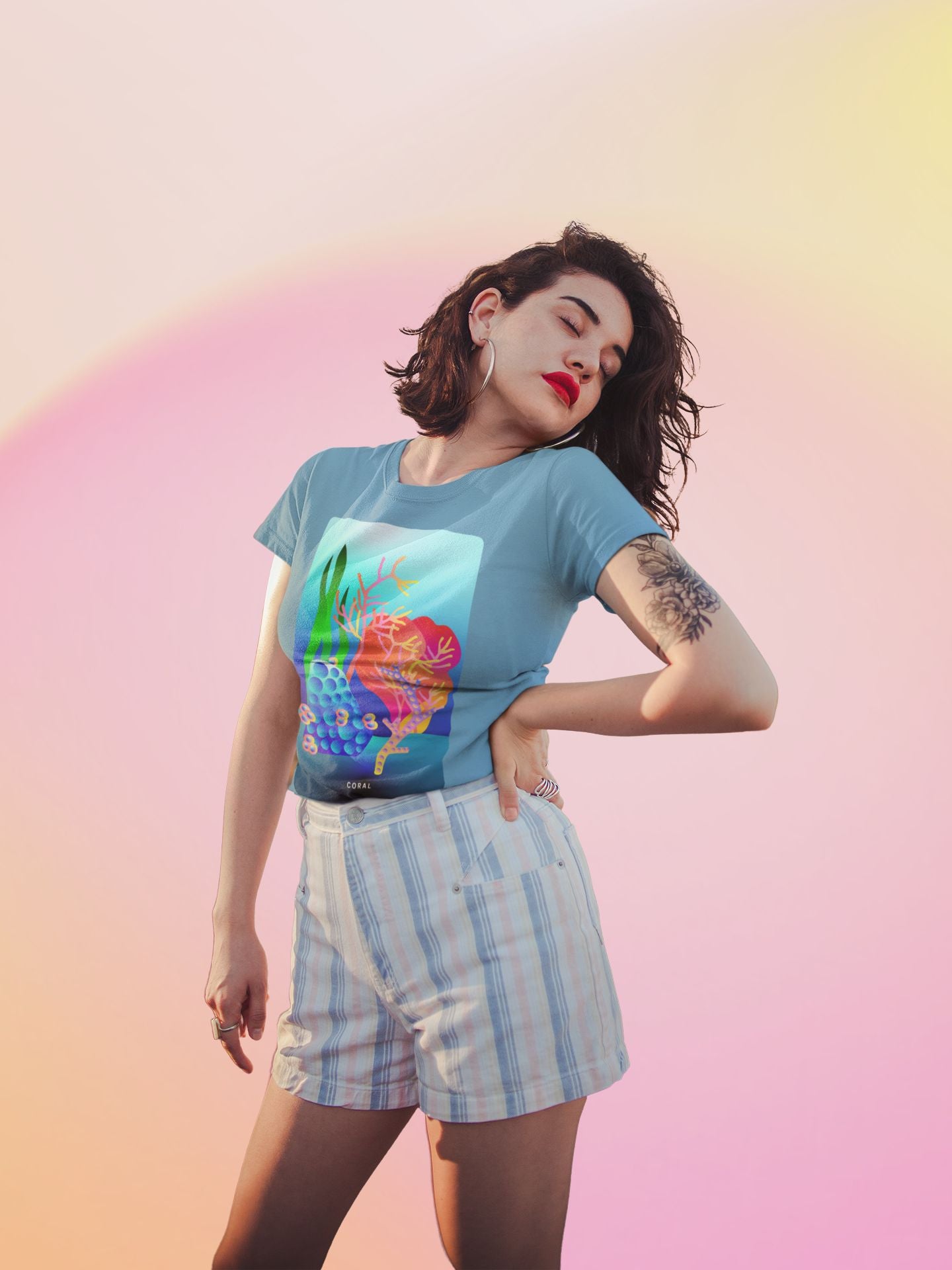 Coral T-shirt