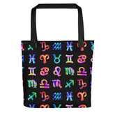 Zodiac Sign Symbols Tote Bag