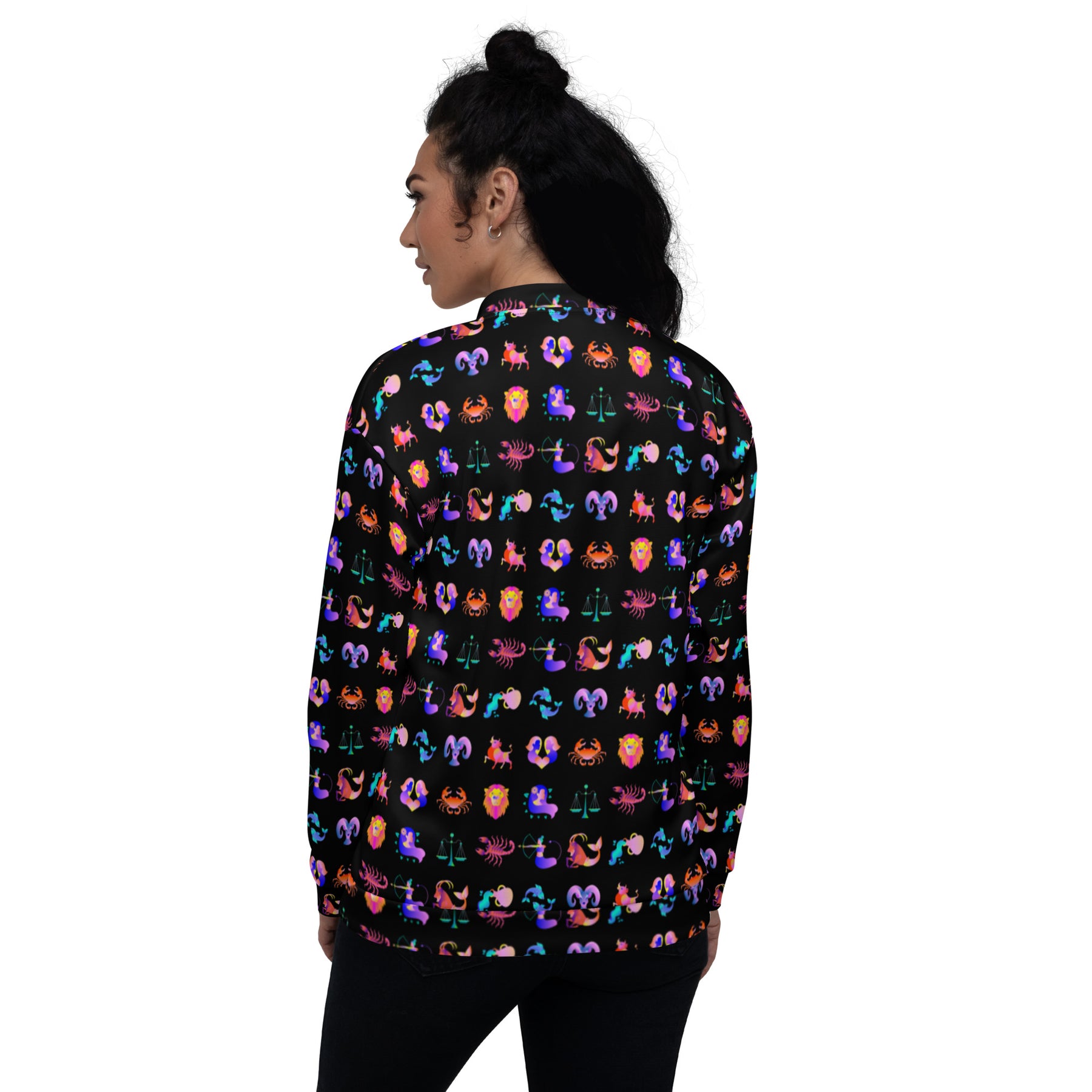 Zodiac Sign Illustration Bomber Jacket