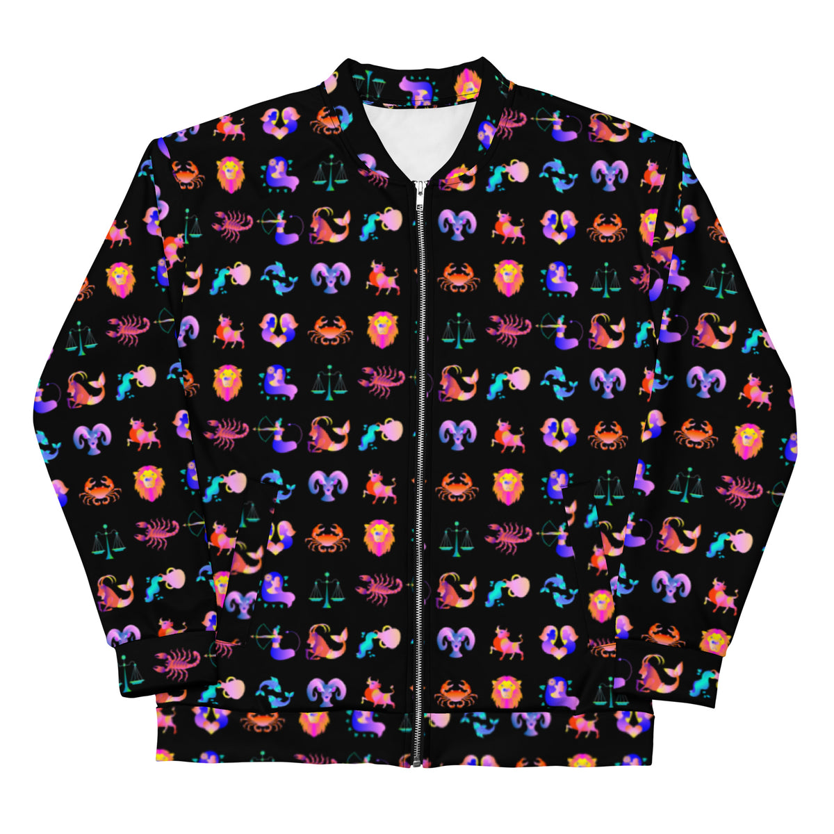 Zodiac Sign Illustration Bomber Jacket