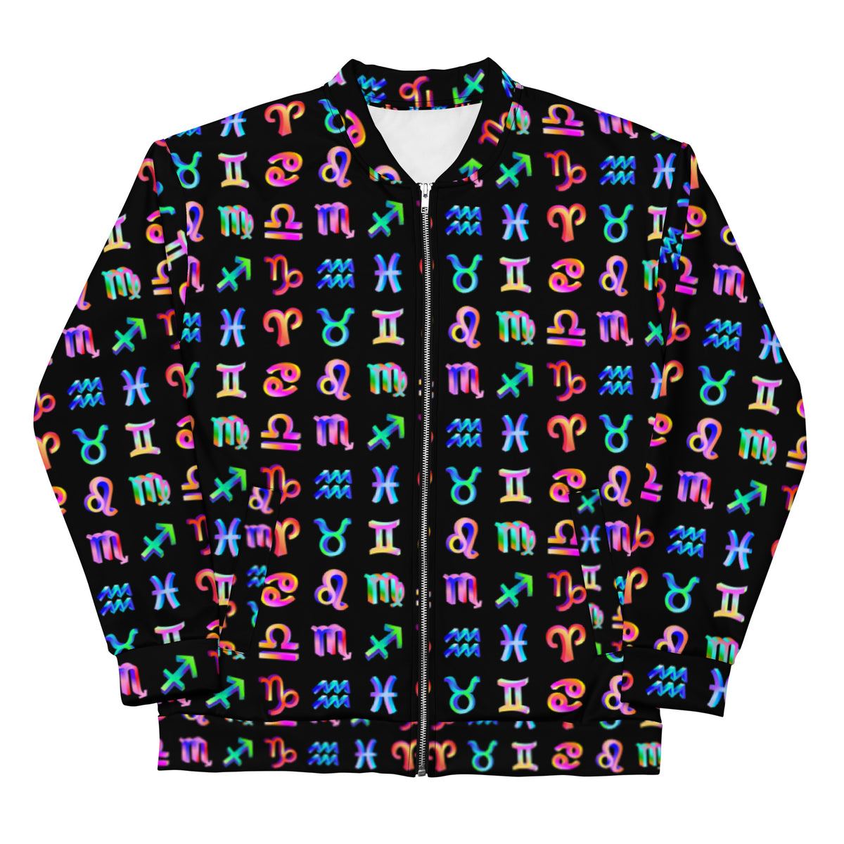Zodiac Sign Symbols Bomber Jacket