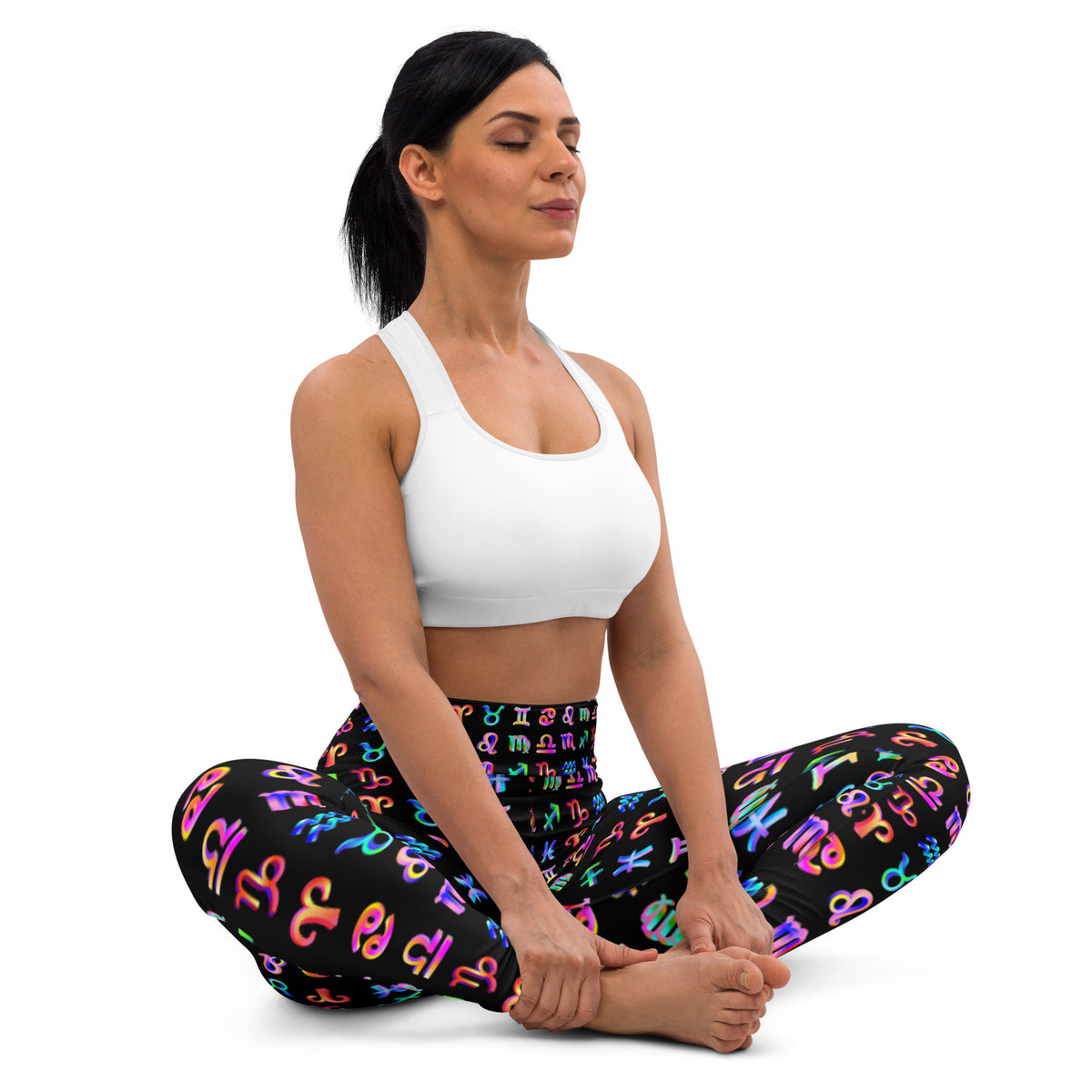 Zodiac Sign Symbols Yoga Leggings