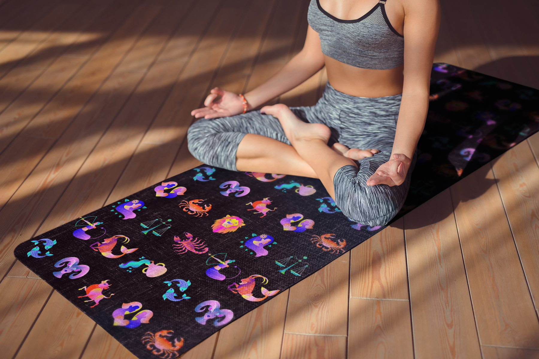 Zodiac Sign Illustration Yoga Mat