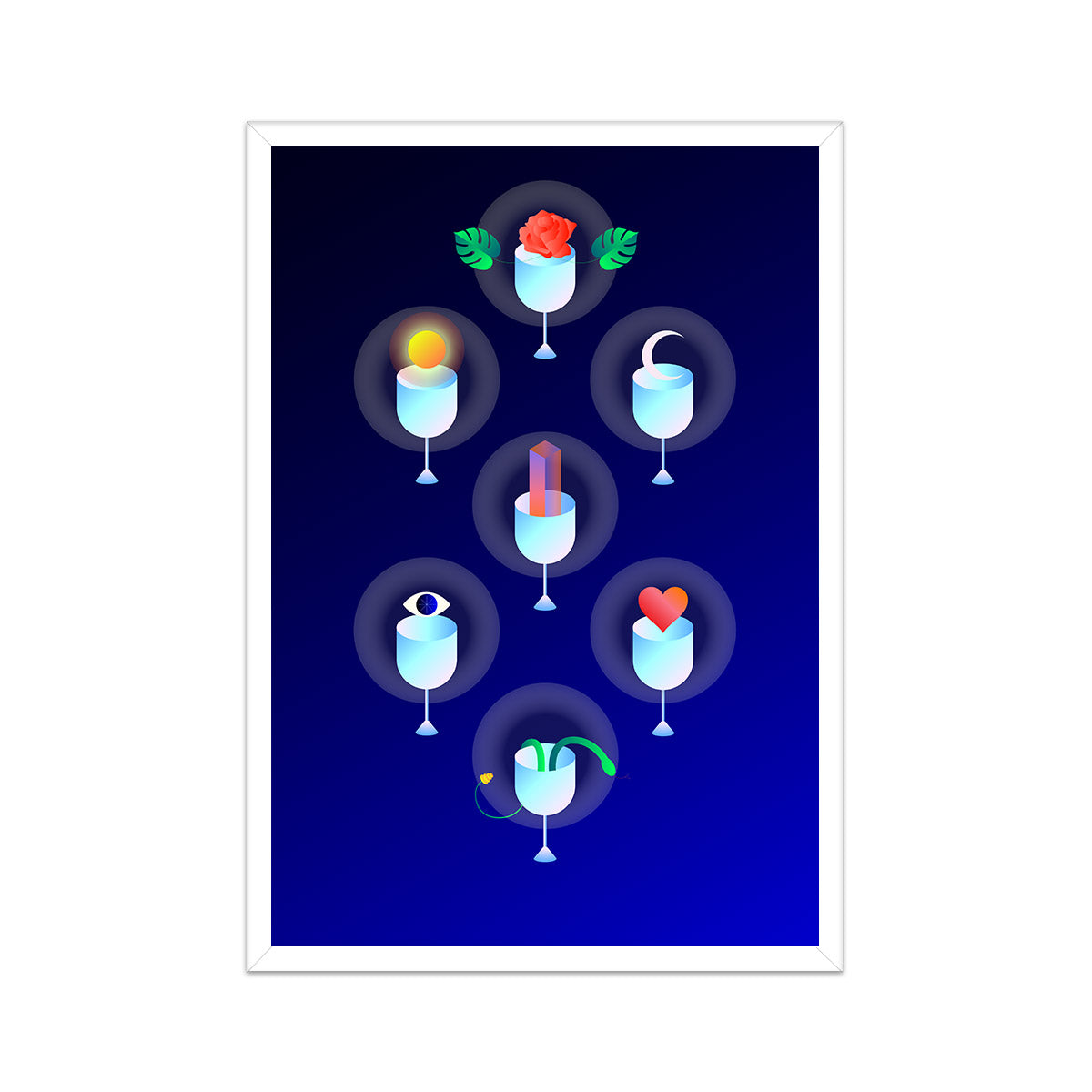 Seven of Cups Print