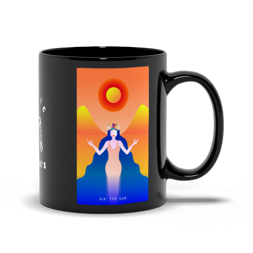 The Sun Black Mug
