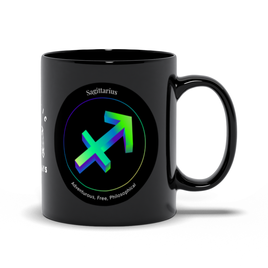 Sagittarius Black Mug