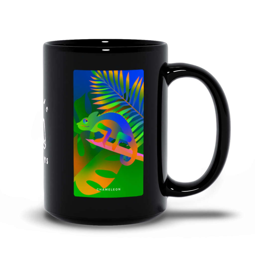 Chameleon Black Mug
