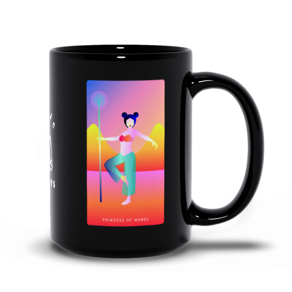 Princess of Wands Black Mug