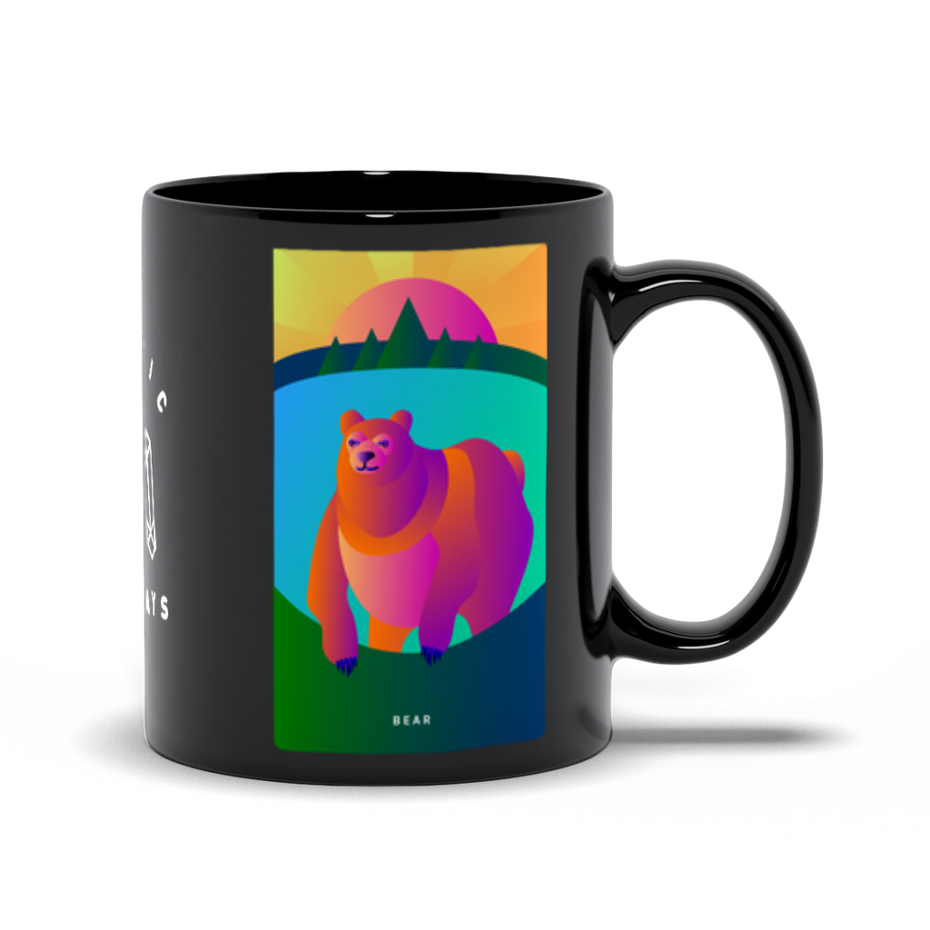 Bear Black Mug