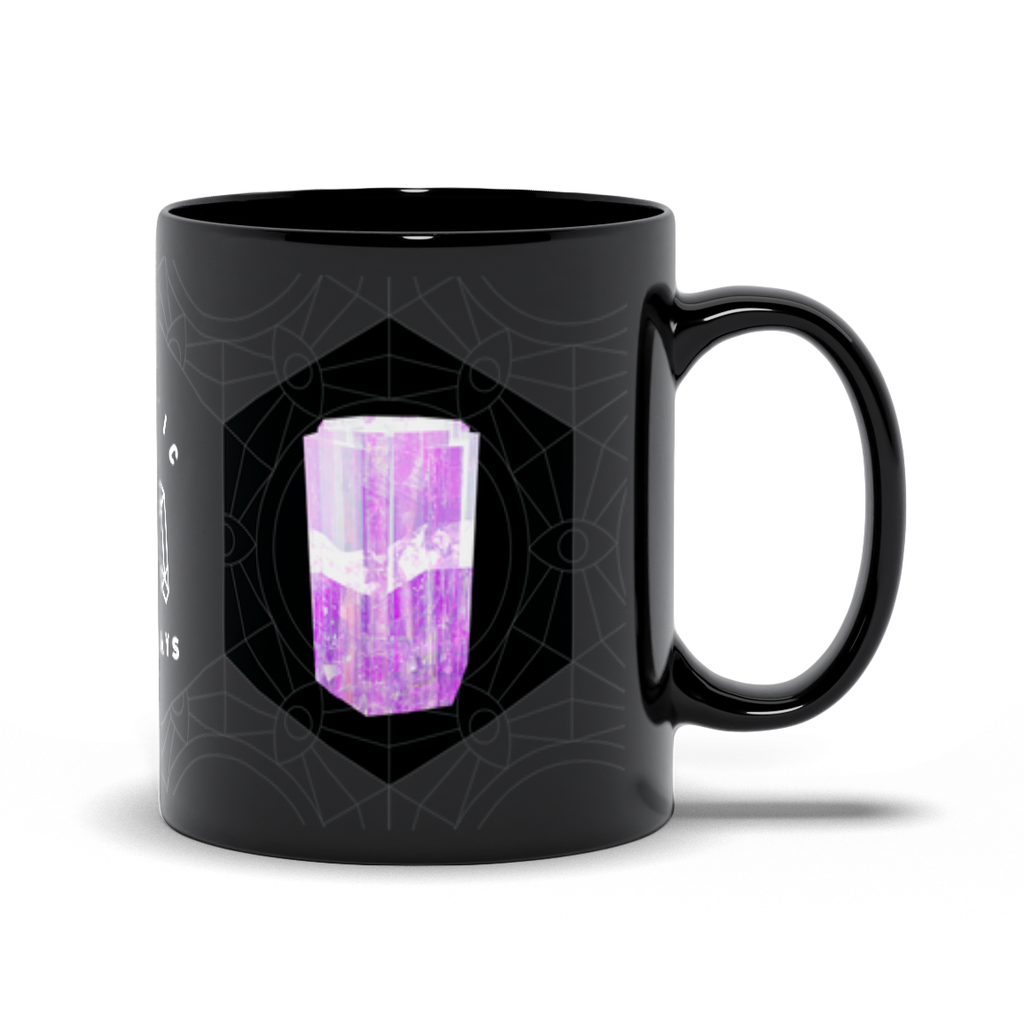 Purple Tourmaline Black Mug