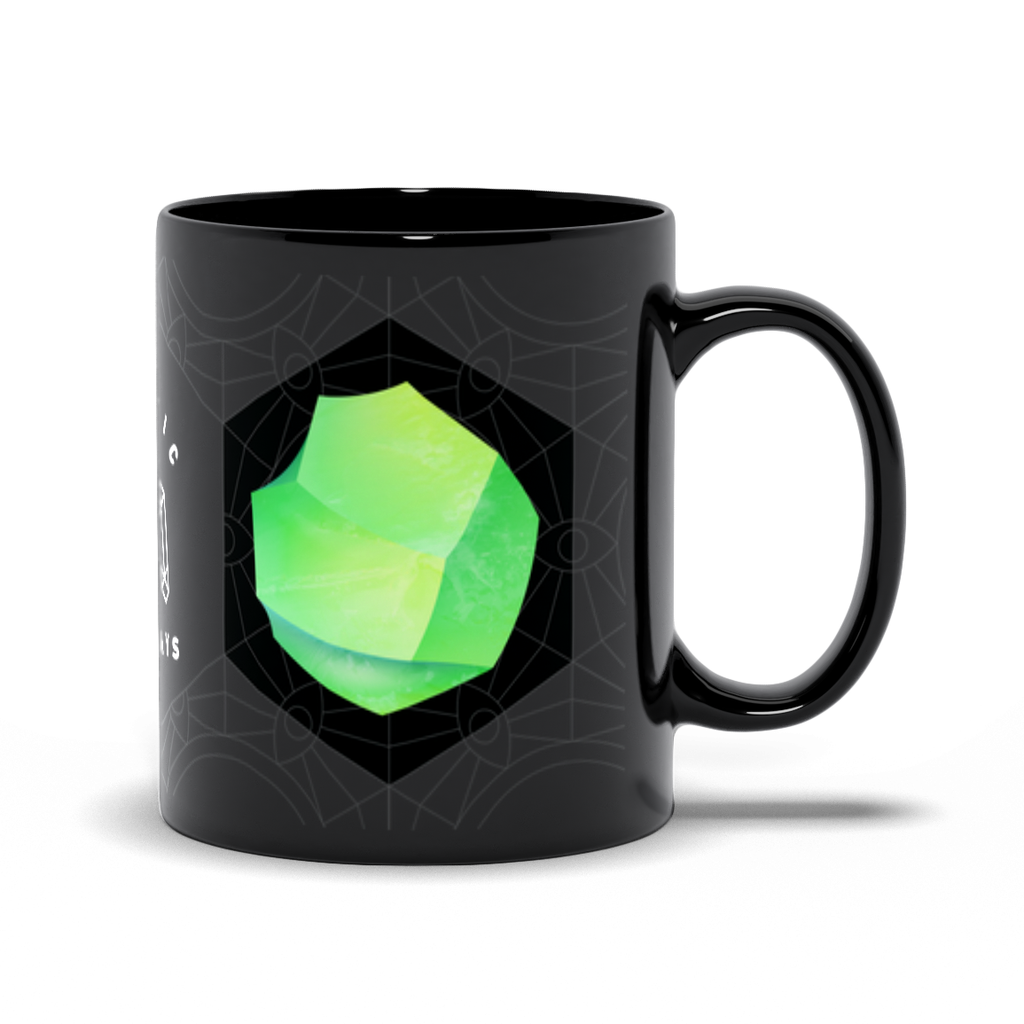 Green Calcite Black Mug