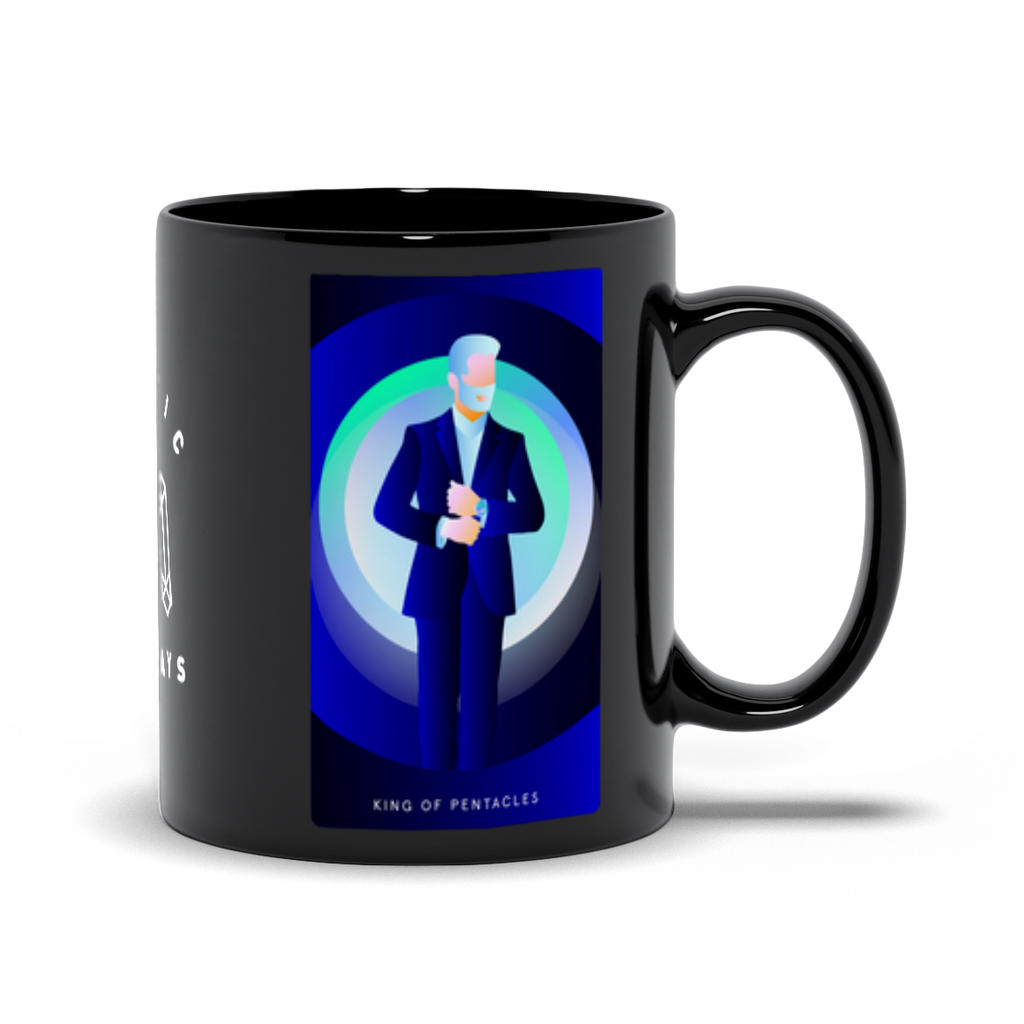 King of Pentacles Black Mug